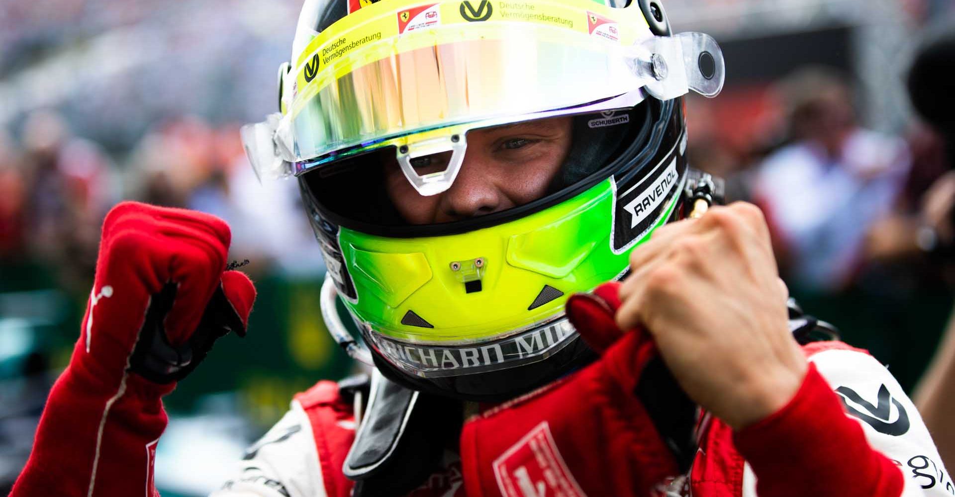 HUNGARORING, HUNGARY - AUGUST 04: HUNGARORING, HUNGARY - AUGUST 04: Mick Schumacher (DEU, PREMA RACING) during the Hungaroring at Hungaroring on August 04, 2019 in Hungaroring, Hungary. (Photo by Joe Portlock / LAT Images / FIA F2 Championship) during the Hungaroring at Hungaroring on August 04, 2019 in Hungaroring, Hungary. (Photo by Joe Portlock / LAT Images)