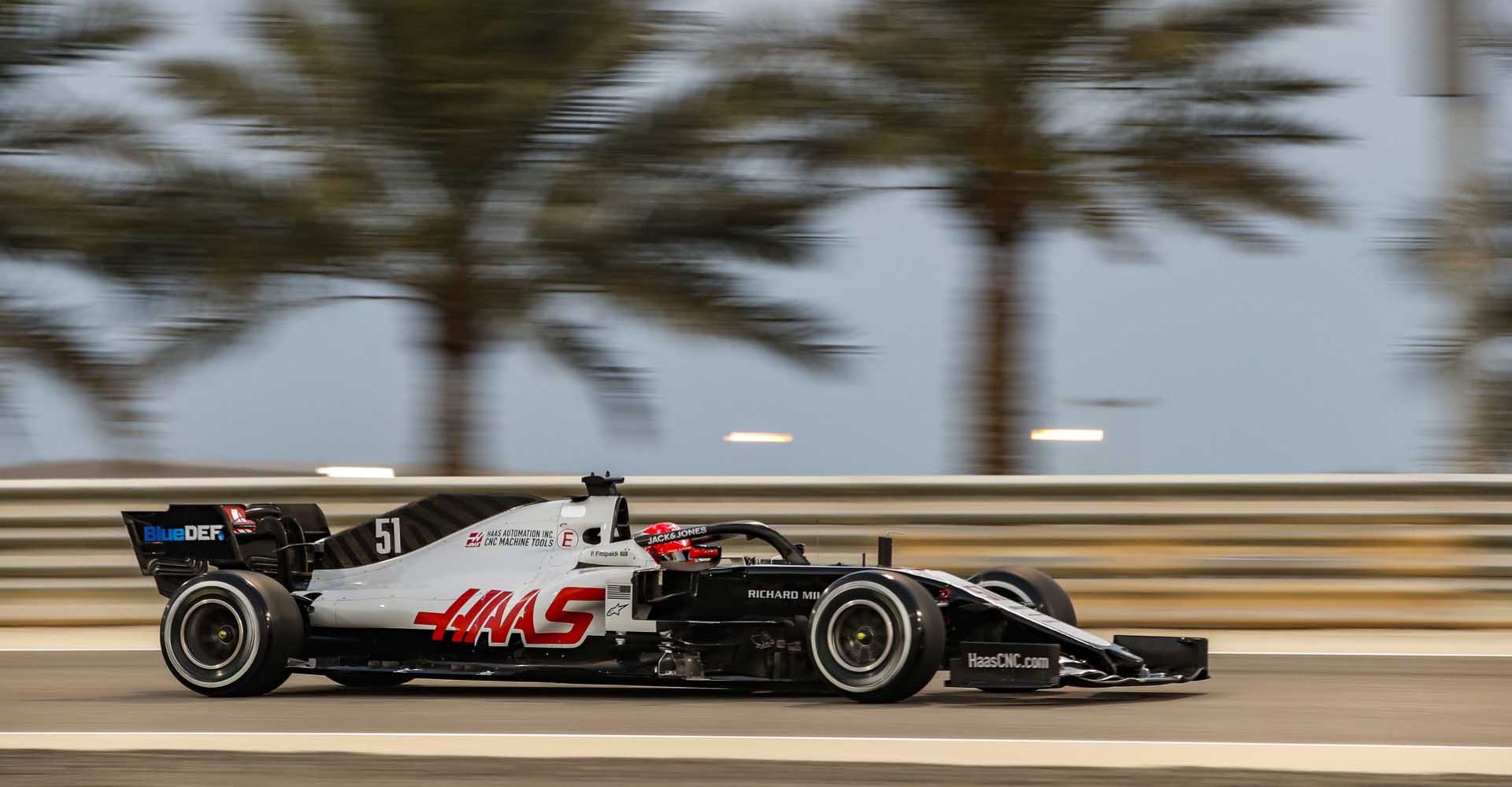 BAHRAIN INTERNATIONAL CIRCUIT, BAHRAIN - DECEMBER 04: Pietro Fittipaldi, Haas F1 Haas VF-20 during the Sakhir GP at Bahrain International Circuit on Friday December 04, 2020 in Sakhir, Bahrain. (Photo by Zak Mauger / LAT Images)