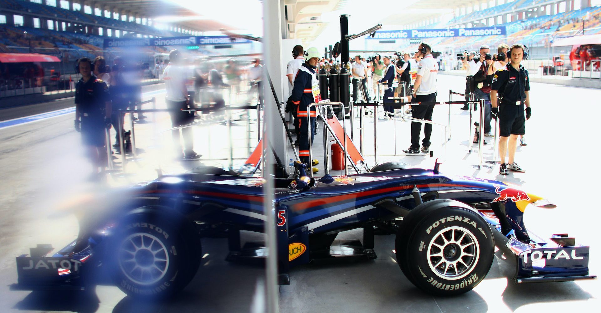 Red Bull, Bridgestone during practice for the Turkish Formula One Grand Prix at Istanbul Park on May 28, 2010, in Istanbul, Turkey.