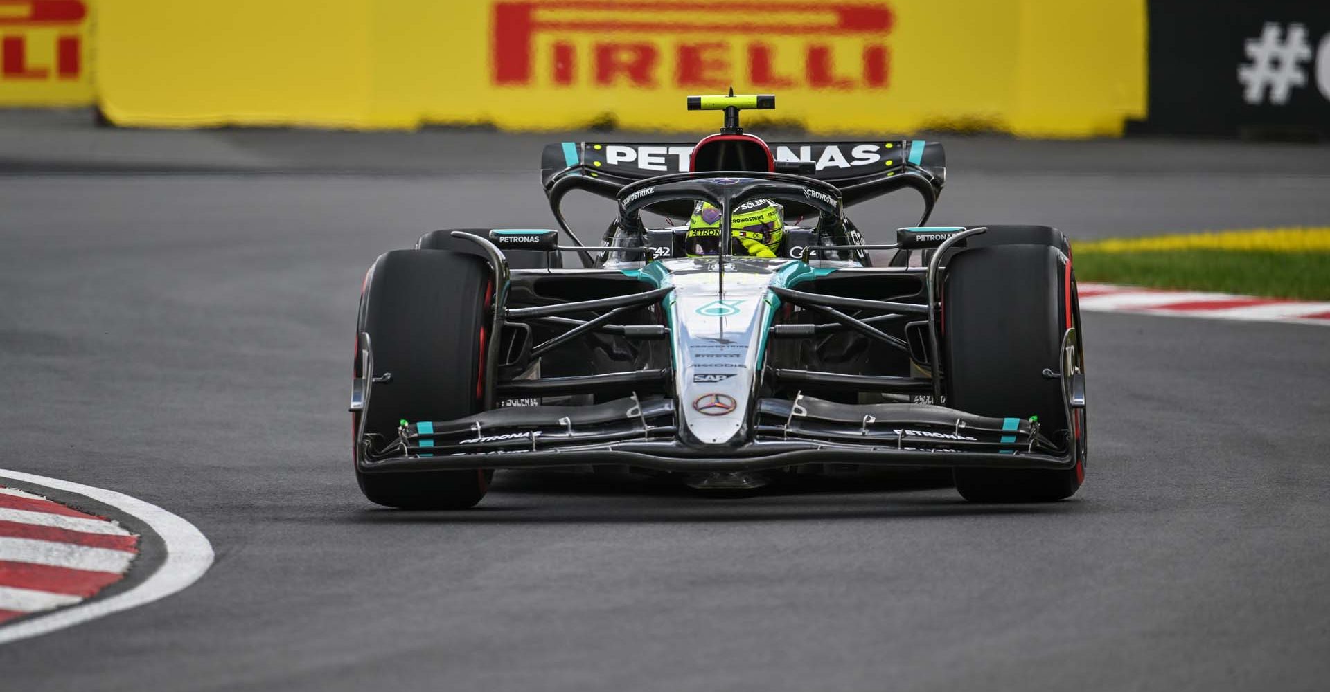 CIRCUIT GILLES-VILLENEUVE, CANADA - JUNE 08: Sir Lewis Hamilton, Mercedes F1 W15 during the Canadian GP at Circuit Gilles-Villeneuve on Saturday June 08, 2024 in Montreal, Canada. (Photo by Sam Bagnall / LAT Images)