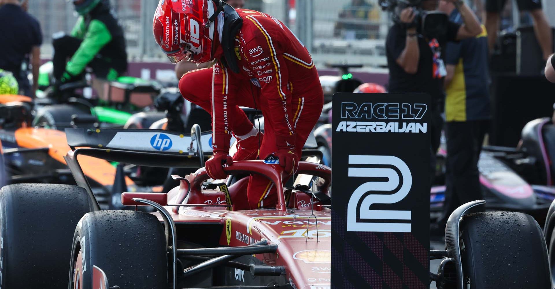 LECLERC Charles (mco), Scuderia Ferrari SF-24, portrait during the Formula 1 Azerbaijan Grand Prix 2024, 17th round of the 2024 Formula One World Championship from September 13 to 15, 2024 on the Baku City Circuit, in Baku, Azerbaijan - Photo DPPI