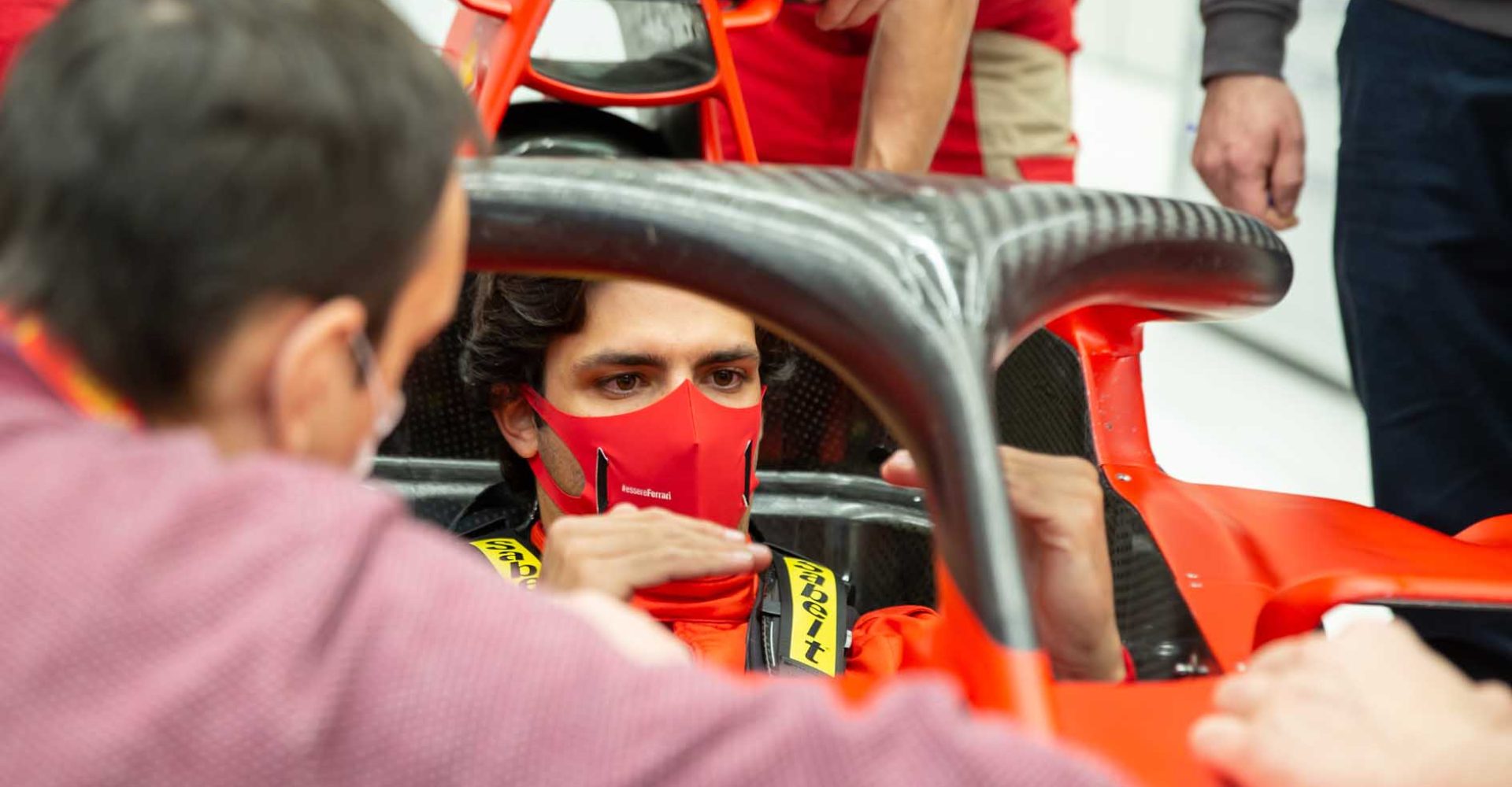 Carlos Sainz seat fit Ferrari