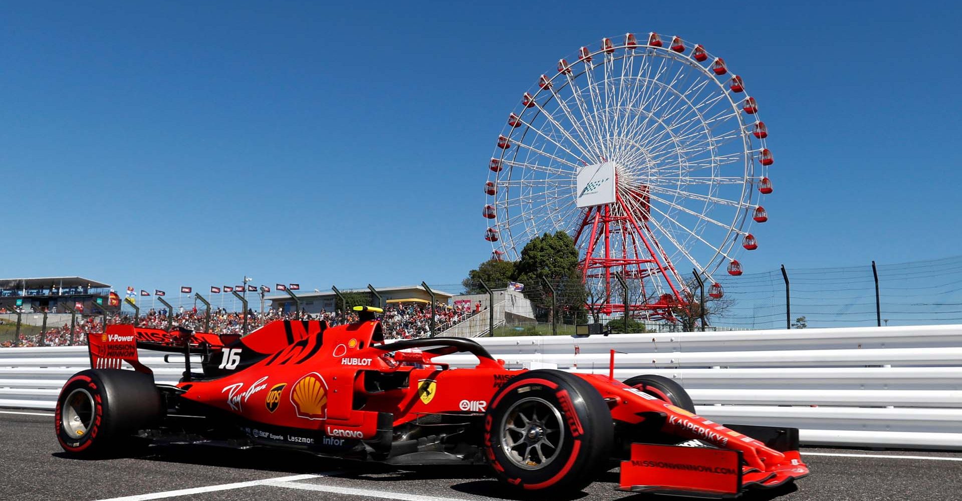 Formula One F1 - Japanese Grand Prix - Suzuka Circuit, Suzuka, Japan - October 13, 2019  Ferrari's Charles Leclerc in action during qualifying  REUTERS/Issei Kato