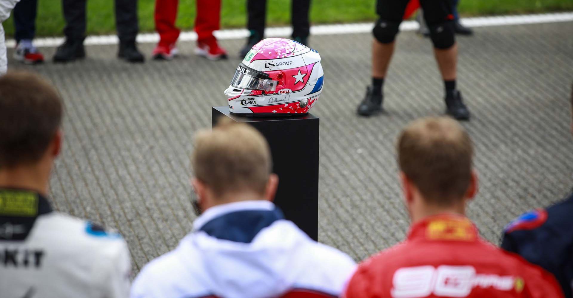 Tribute to Anthoine Hubert before the start of the race during the 2019 Formula One World Championship, Belgium Grand Prix from August 29 to september 1 in Spa -Francorchamps, Belgium - Photo Xavi Bonilla / DPPI