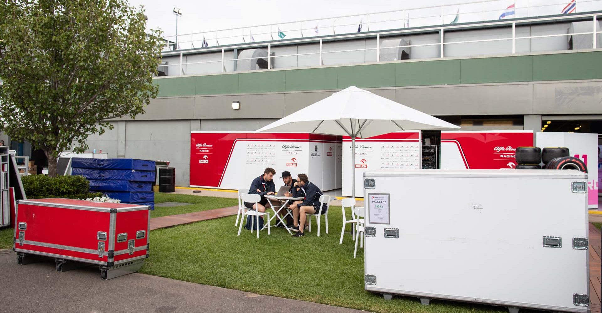 Alfa Romeo Racing, logistic  during the Formula 1 Rolex Australian Grand Prix 2020 from March 13 to 15, 2020 on the Albert Park Grand Prix Circuit, in Melbourne, Australia - Photo Antonin Vincent / DPPI