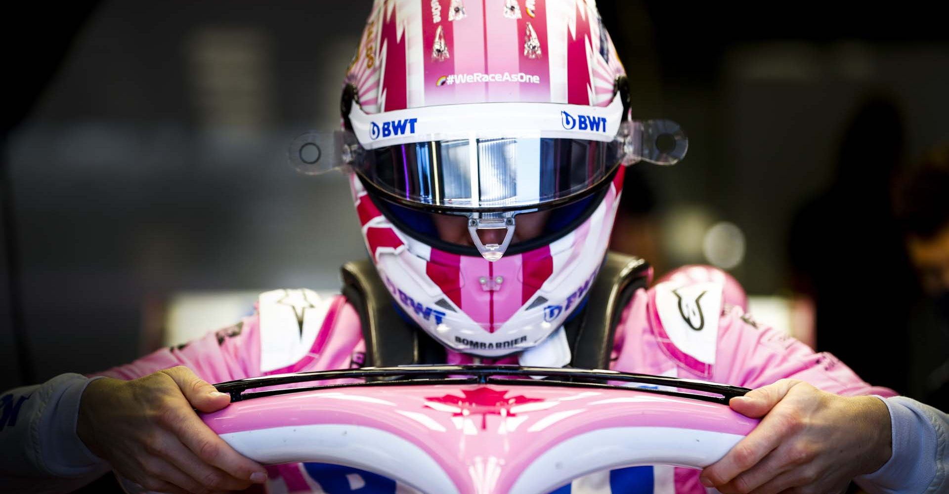 Nico Hülkenberg, Racing Point, settles into his seat