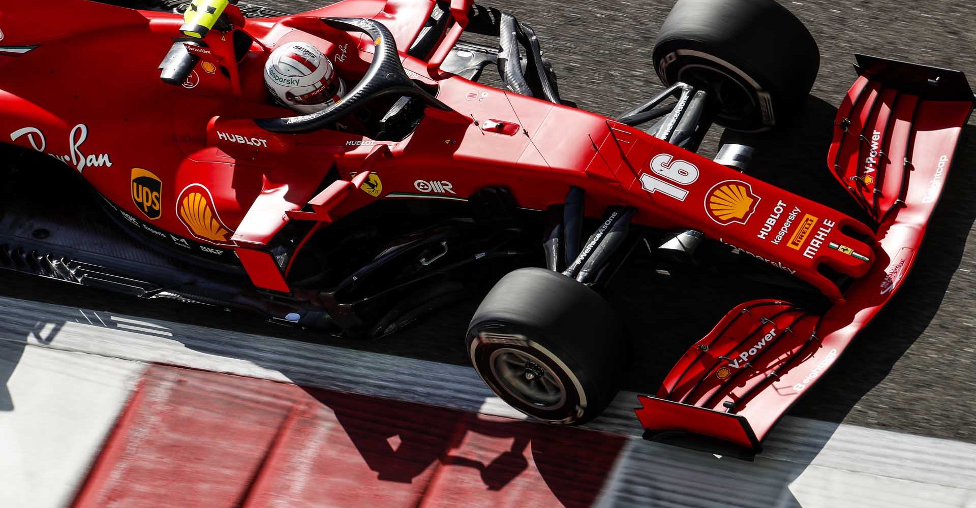 YAS MARINA CIRCUIT, UNITED ARAB EMIRATES - DECEMBER 11: Charles Leclerc, Ferrari SF1000 during the Abu Dhabi GP at Yas Marina Circuit on Friday December 11, 2020 in Abu Dhabi, United Arab Emirates. (Photo by Zak Mauger / LAT Images)