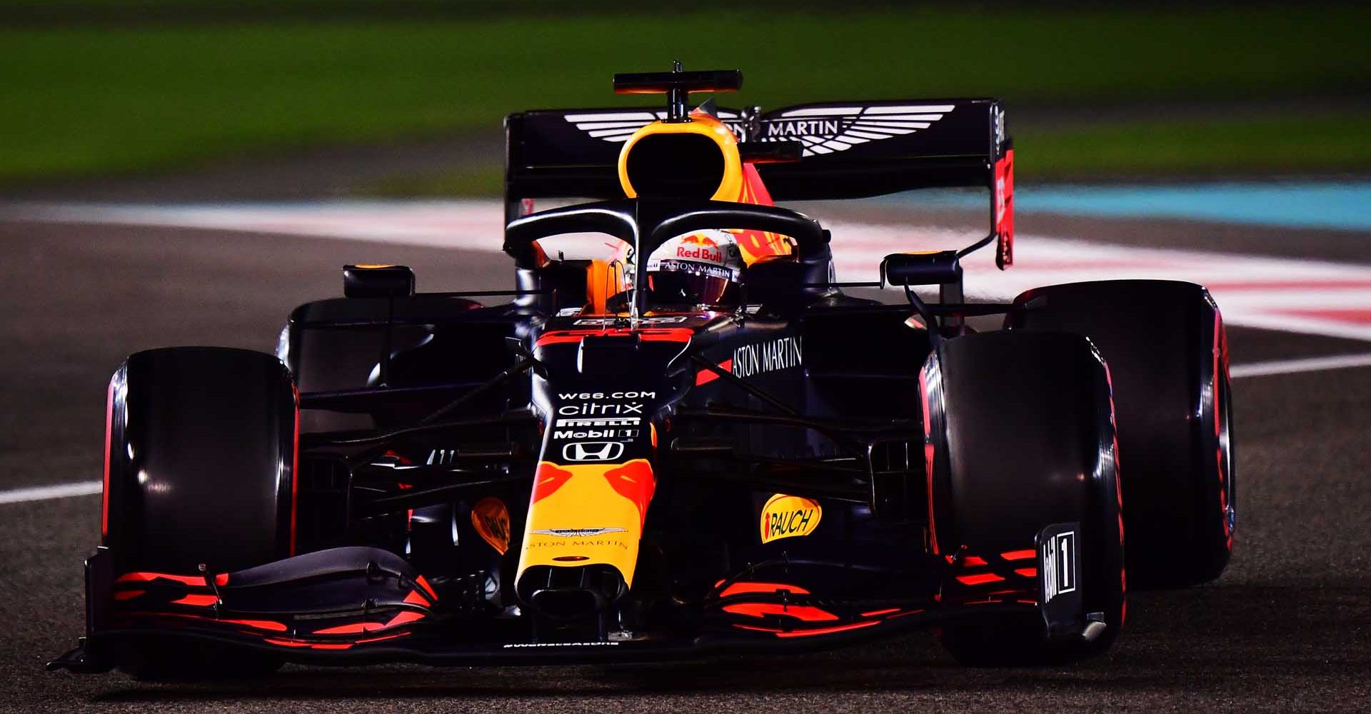 ABU DHABI, UNITED ARAB EMIRATES - DECEMBER 12: Max Verstappen of the Netherlands driving the (33) Aston Martin Red Bull Racing RB16 on track during qualifying ahead of the F1 Grand Prix of Abu Dhabi at Yas Marina Circuit on December 12, 2020 in Abu Dhabi, United Arab Emirates. (Photo by Giuseppe Cacace - Pool/Getty Images)
