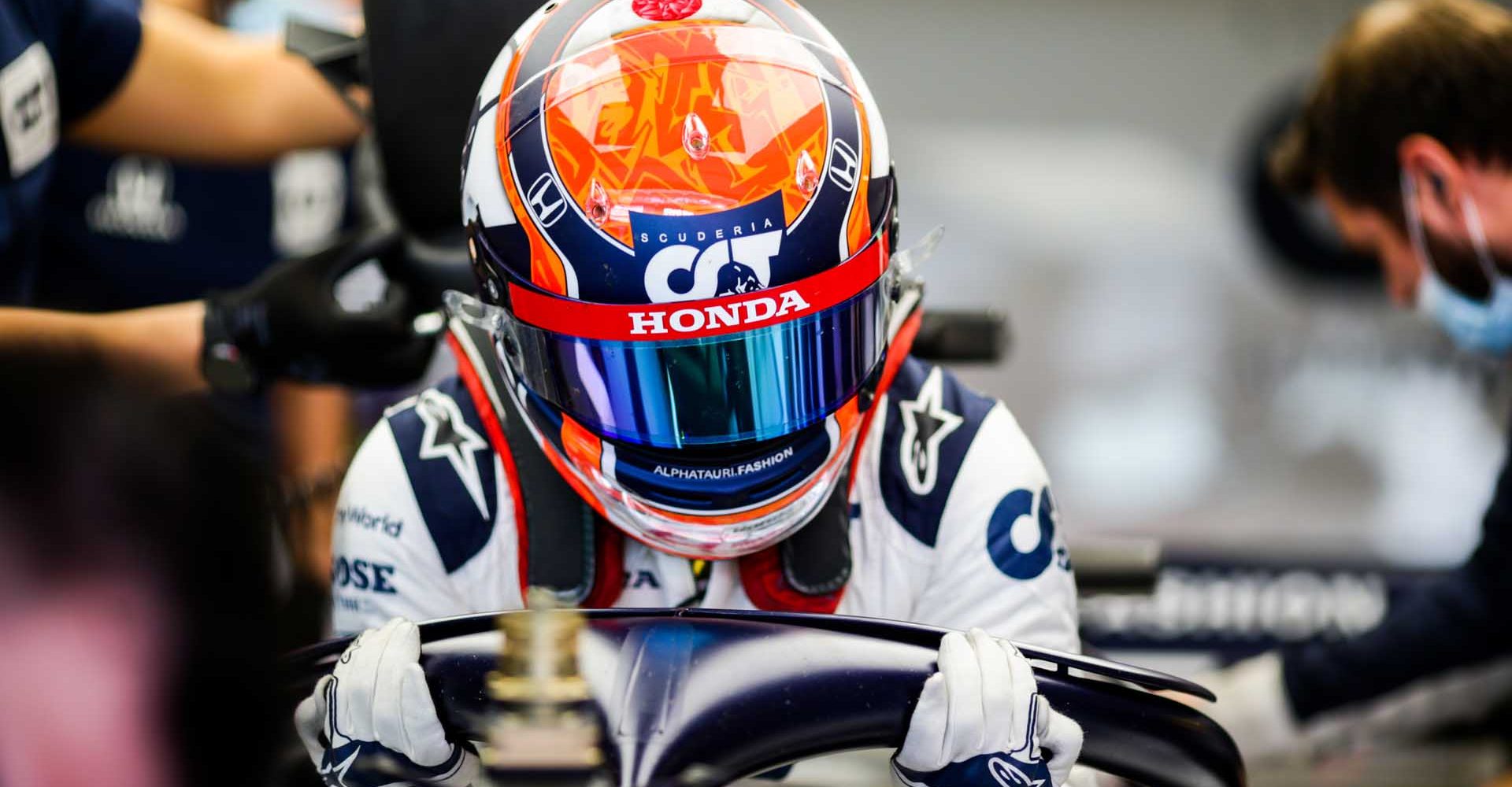 ABU DHABI, UNITED ARAB EMIRATES - DECEMBER 15: Yuki Tsunoda of Scuderia AlphaTauri and Japan  during the F1 Young Drivers Test at Yas Marina Circuit on December 15, 2020 in Abu Dhabi, United Arab Emirates. (Photo by Peter Fox/Getty Images)