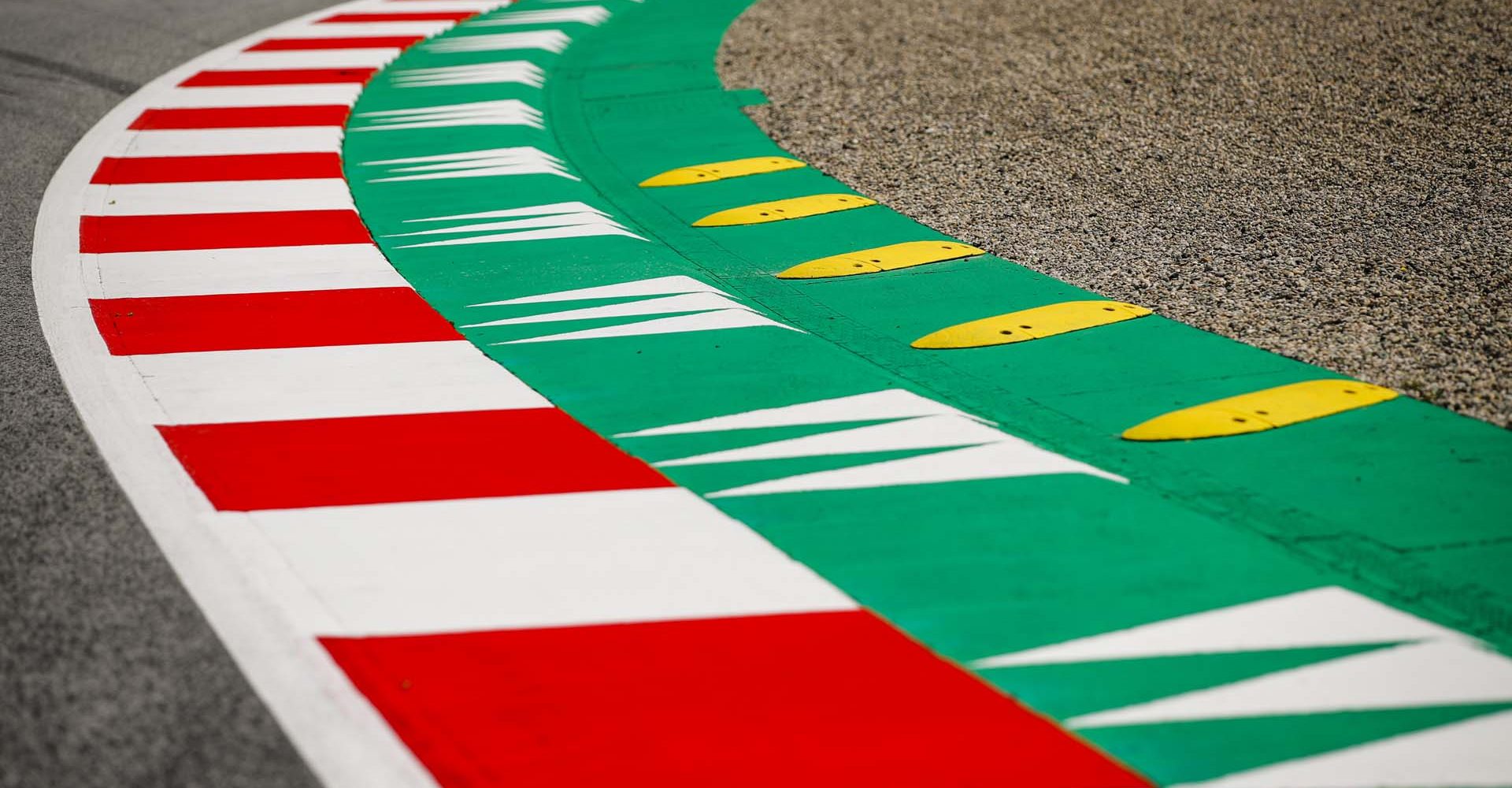 Track kerb details during the Formula 1 Rolex Grosser Preis von Osterreich 2020, Austrian Grand Prix from July 02 to 05, 2020 on the Red Bull Ring, in Spielberg, Austria - Photo Florent Gooden / DPPI