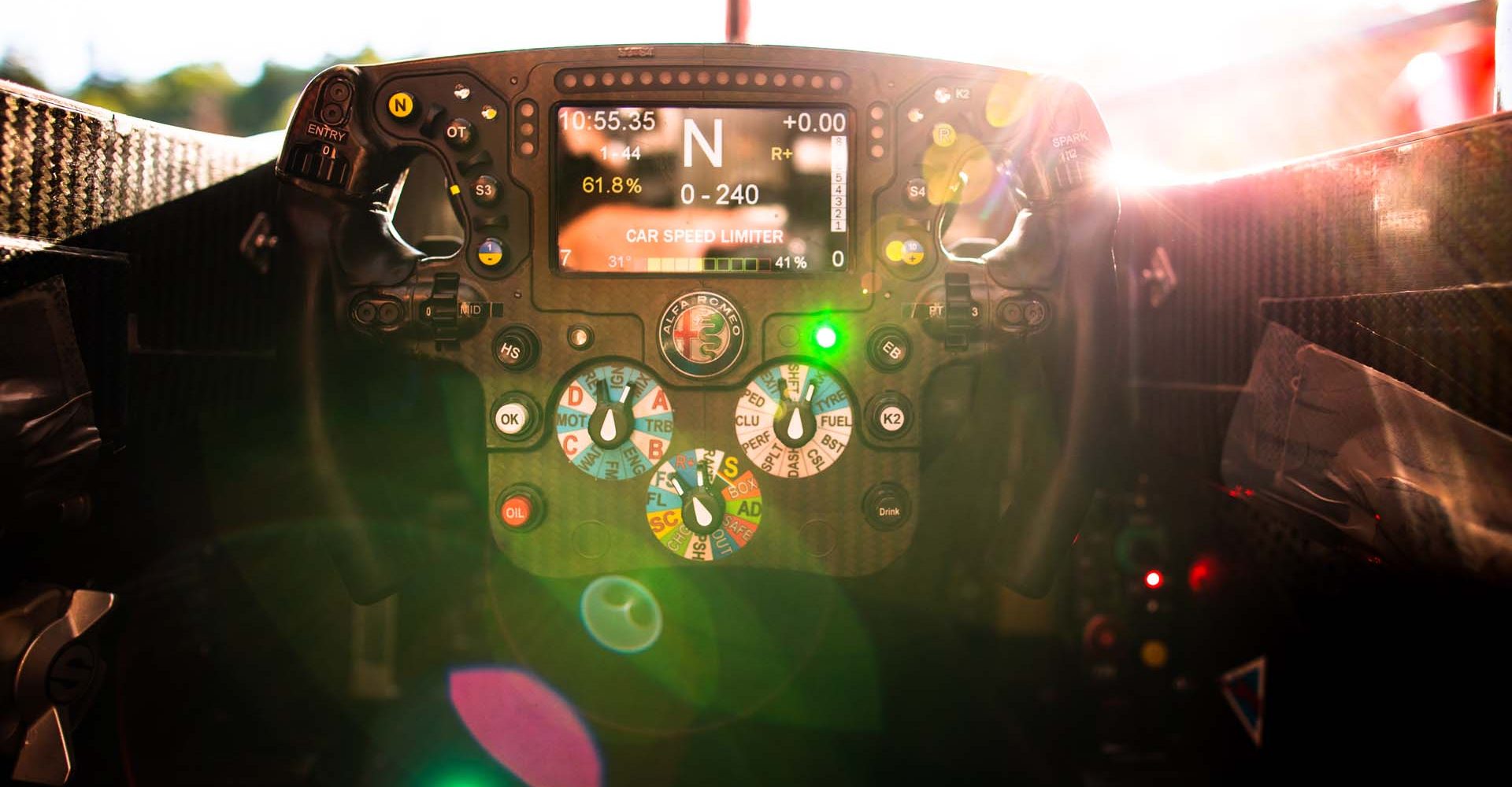 Alfa Romeo Racing ORLEN C39, mechanical detail steering wheel, volant, during the Formula 1 Rolex Belgian Grand Prix 2020, from August 28 to 30, 2020 on the Circuit de Spa-Francorchamps, in Stavelot, near Liège, Belgium - Photo Antonin Vincent / DPPI