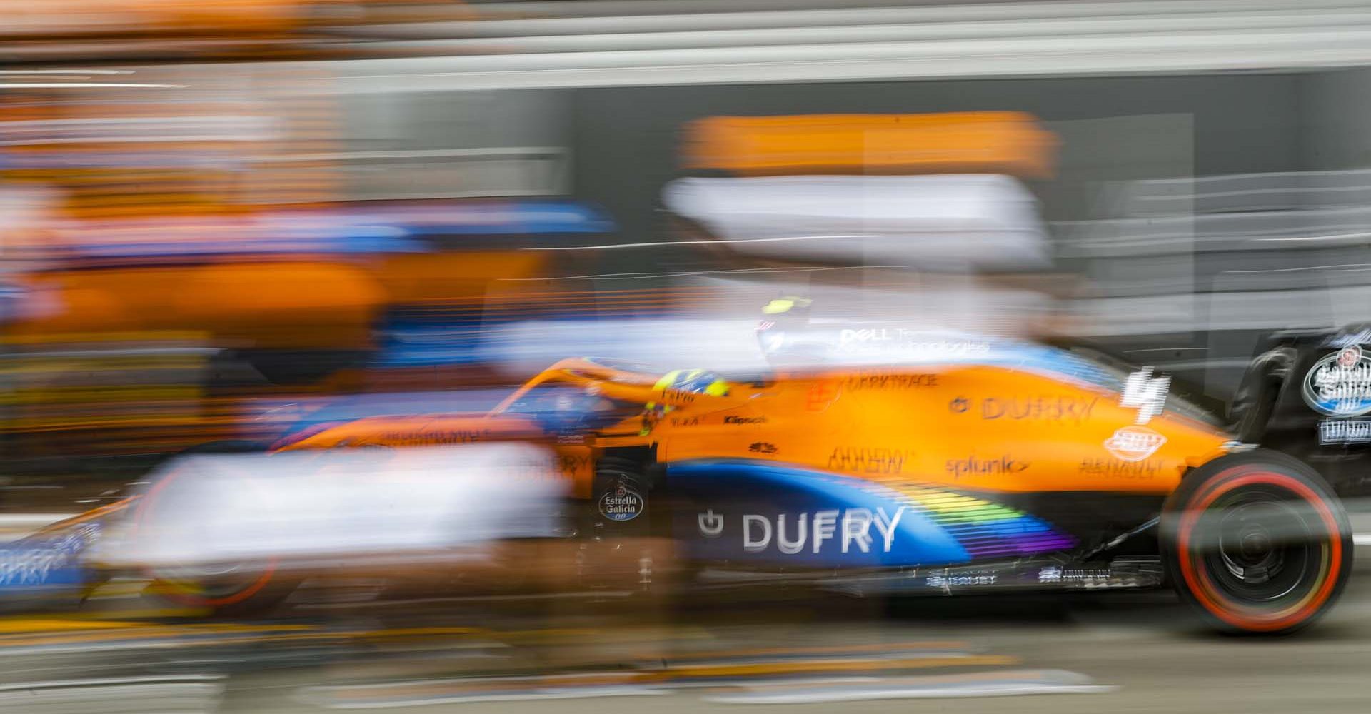 SPA-FRANCORCHAMPS, BELGIUM - AUGUST 28: Lando Norris, McLaren MCL35 during the Belgian GP at Spa-Francorchamps on Friday August 28, 2020 in Spa, Belgium. (Photo by Steven Tee / LAT Images)