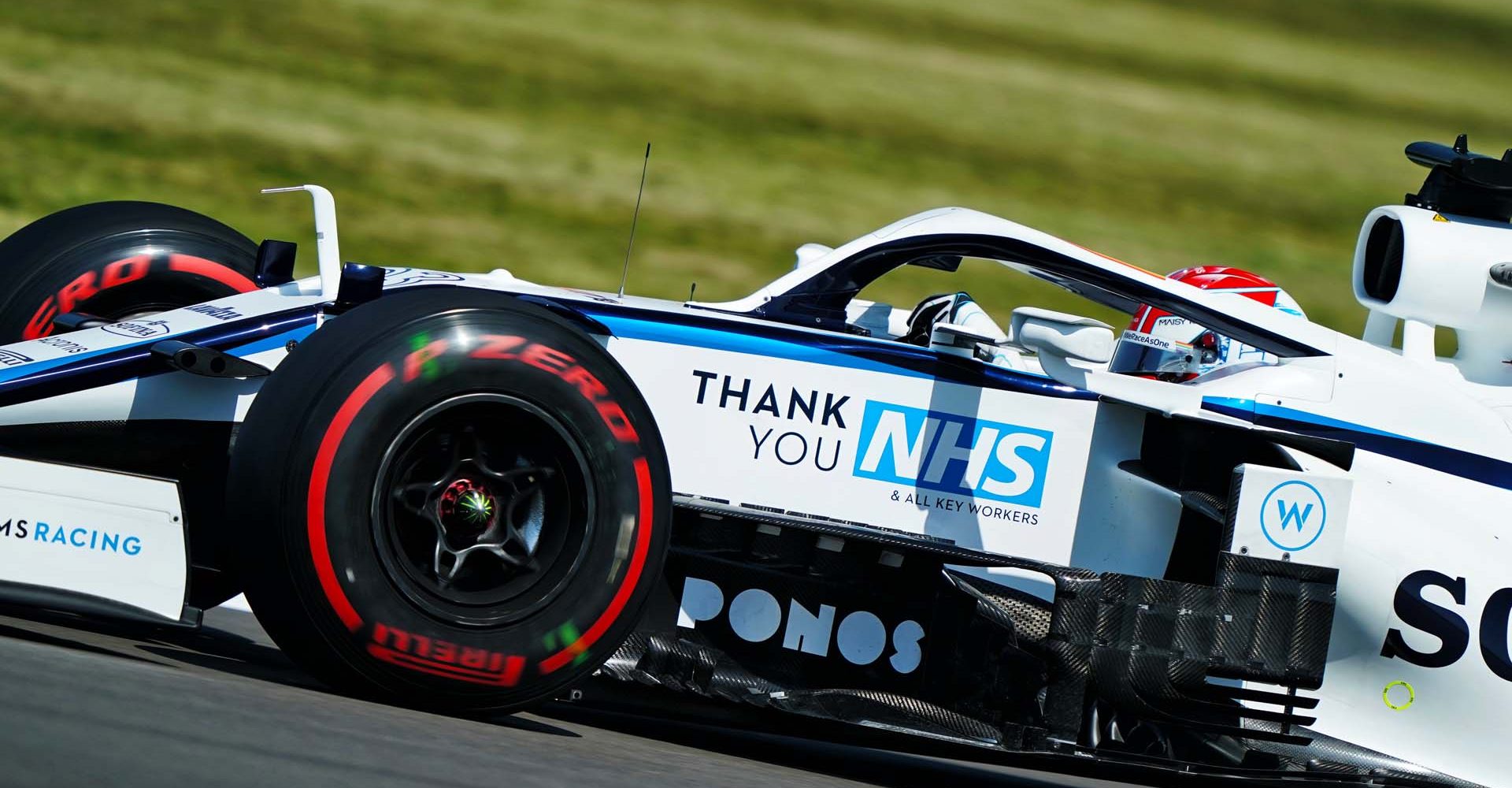 George Russell (GBR) Williams Racing FW43.                               
British Grand Prix, Friday 31st July 2020. Silverstone, England.