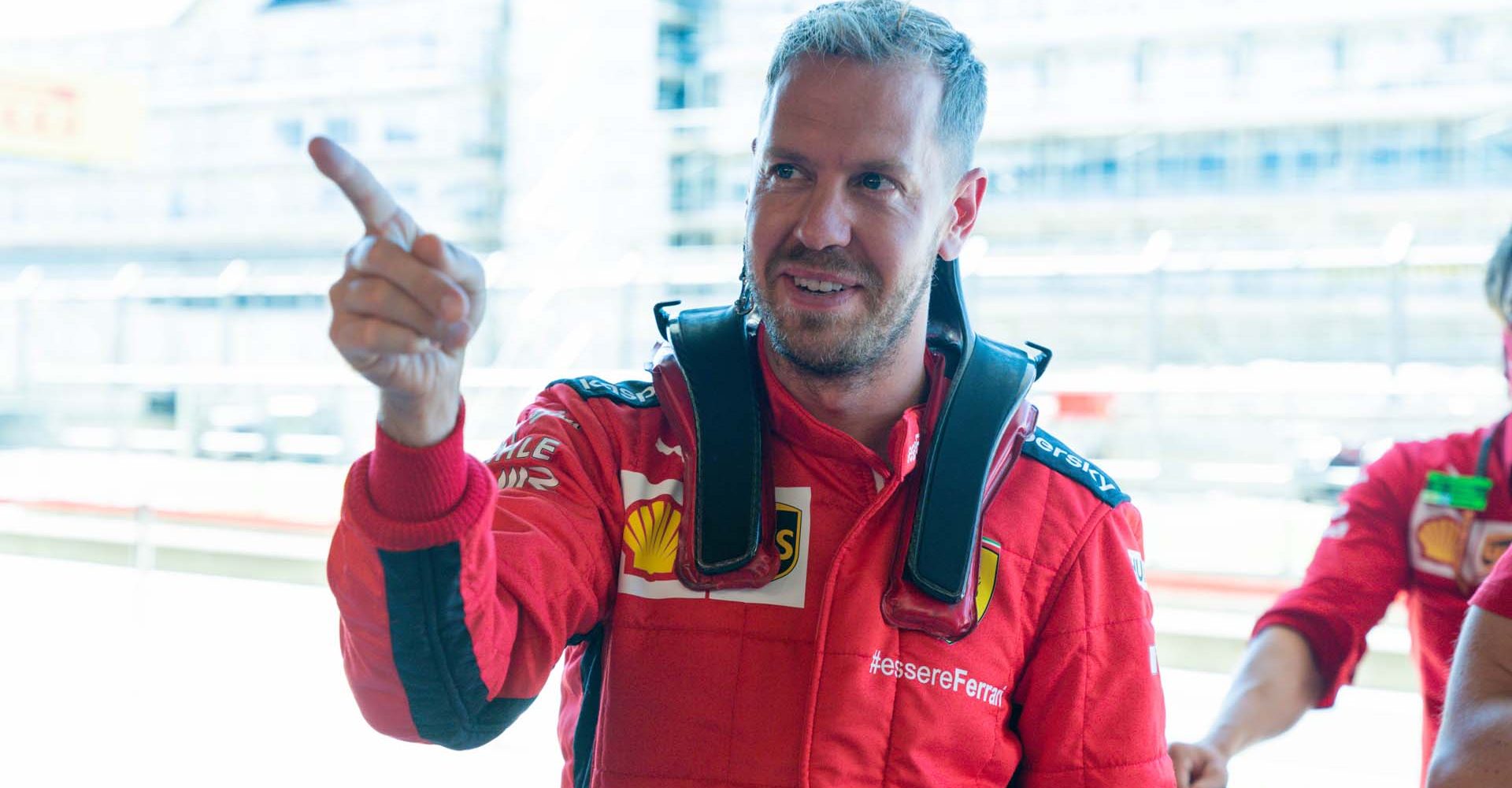 Sebastian Vettel Ferrari HANS