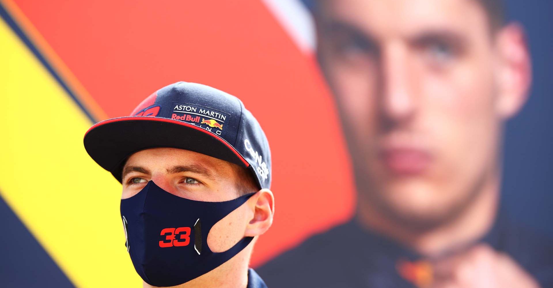 NORTHAMPTON, ENGLAND - JULY 30: Max Verstappen of Netherlands and Red Bull Racing talks to the media in the Paddock during previews ahead of the F1 Grand Prix of Great Britain at Silverstone on July 30, 2020 in Northampton, England. (Photo by Mark Thompson/Getty Images) // Getty Images / Red Bull Content Pool  // AP-24SQGVR7N2111 // Usage for editorial use only //