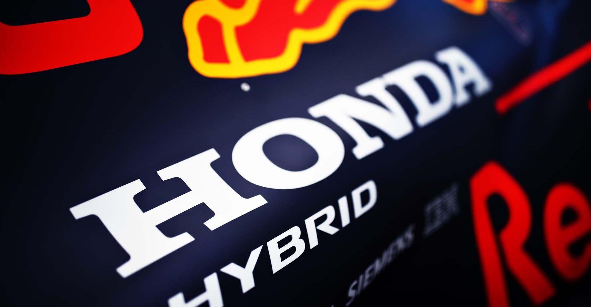 NORTHAMPTON, ENGLAND - JULY 30: Honda branding is seen on the Red Bull Racing RB16 during previews ahead of the F1 Grand Prix of Great Britain at Silverstone on July 30, 2020 in Northampton, England. (Photo by Mark Thompson/Getty Images)