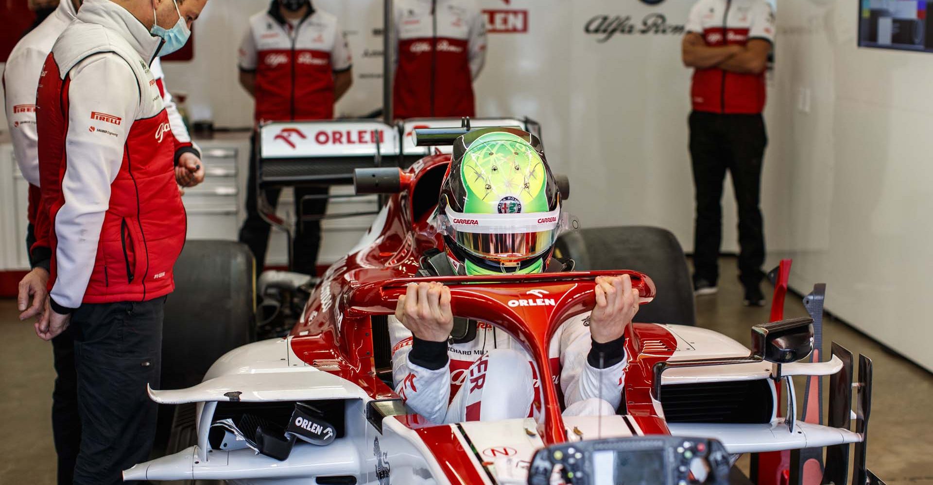 SCHUMACHER Mick (ger), Alfa Romeo Racing ORLEN C39, portrait during the Formula 1 Aramco Grosser Preis Der Eifel 2020, Eifel Grand Prix, from October 9 to 11, 2020 on the Nürburgring, in Nürburg, Germany - Photo Xavi Bonilla / DPPI