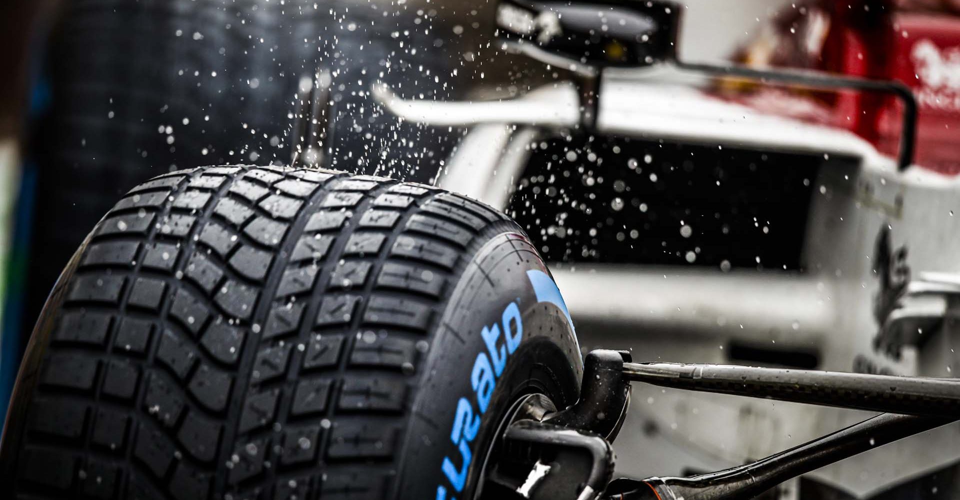 Pirelli rain tyre during the Formula 1 Aramco Magyar Nagydij 2020, Hungarian Grand Prix from July 17 to 19, 2020 on the Hungaroring, in Budapest, Hungary - Photo Florent Gooden / DPPI