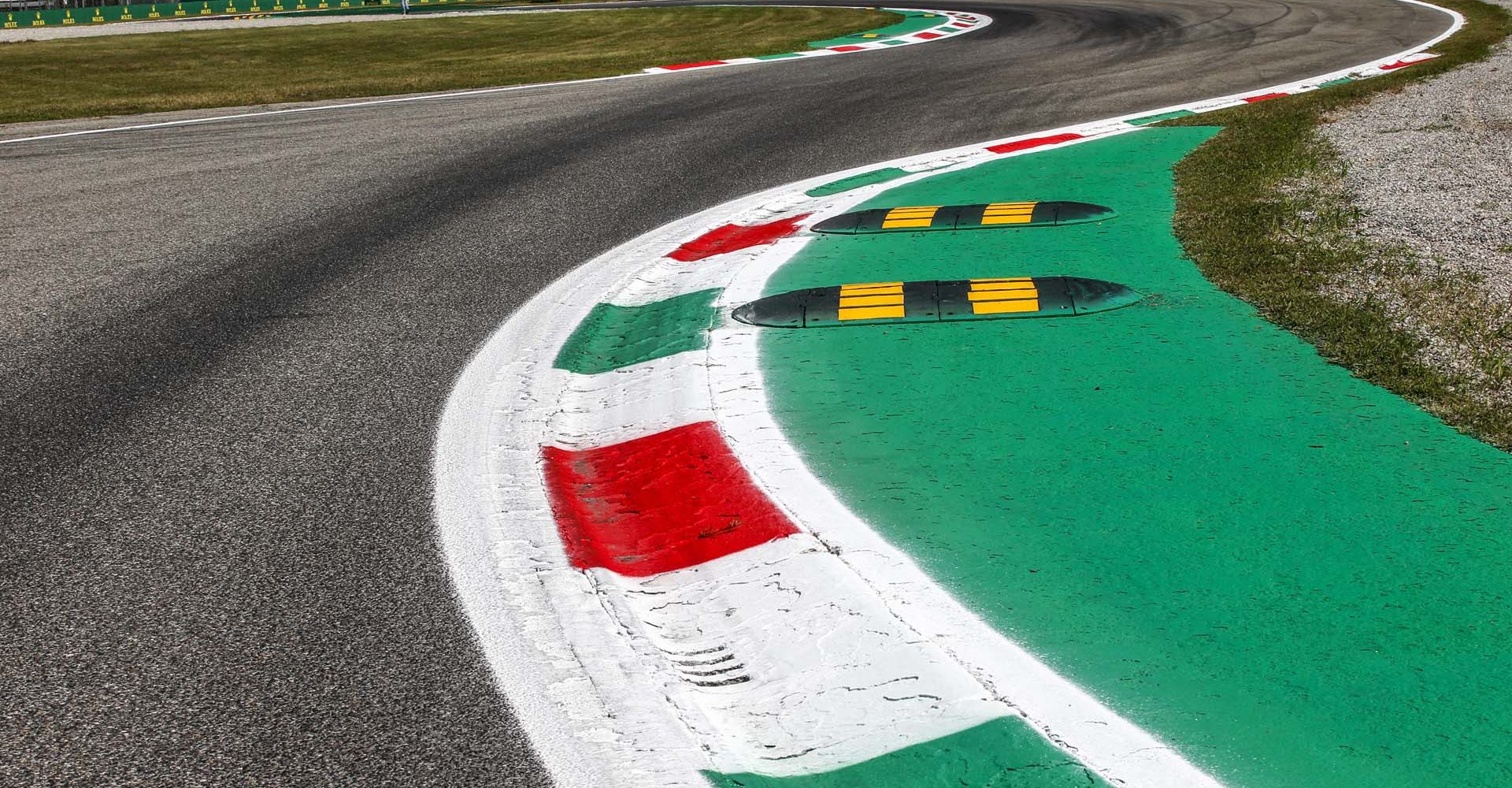 Track kerb details during the Formula 1 Gran Premio Heineken D’italia 2020, 2020 Italian Grand Prix, from September 4 to 6, 2020 on the Autodromo Nazionale di Monza, in Monza, near Milano, Italy - Photo DPPI