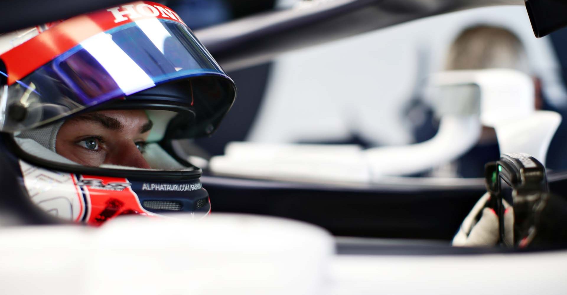 PORTIMAO, PORTUGAL - OCTOBER 23: Pierre Gasly of France and Scuderia AlphaTauri prepares to drive in the garage during practice ahead of the F1 Grand Prix of Portugal at Autodromo Internacional do Algarve on October 23, 2020 in Portimao, Portugal. (Photo by Peter Fox/Getty Images)