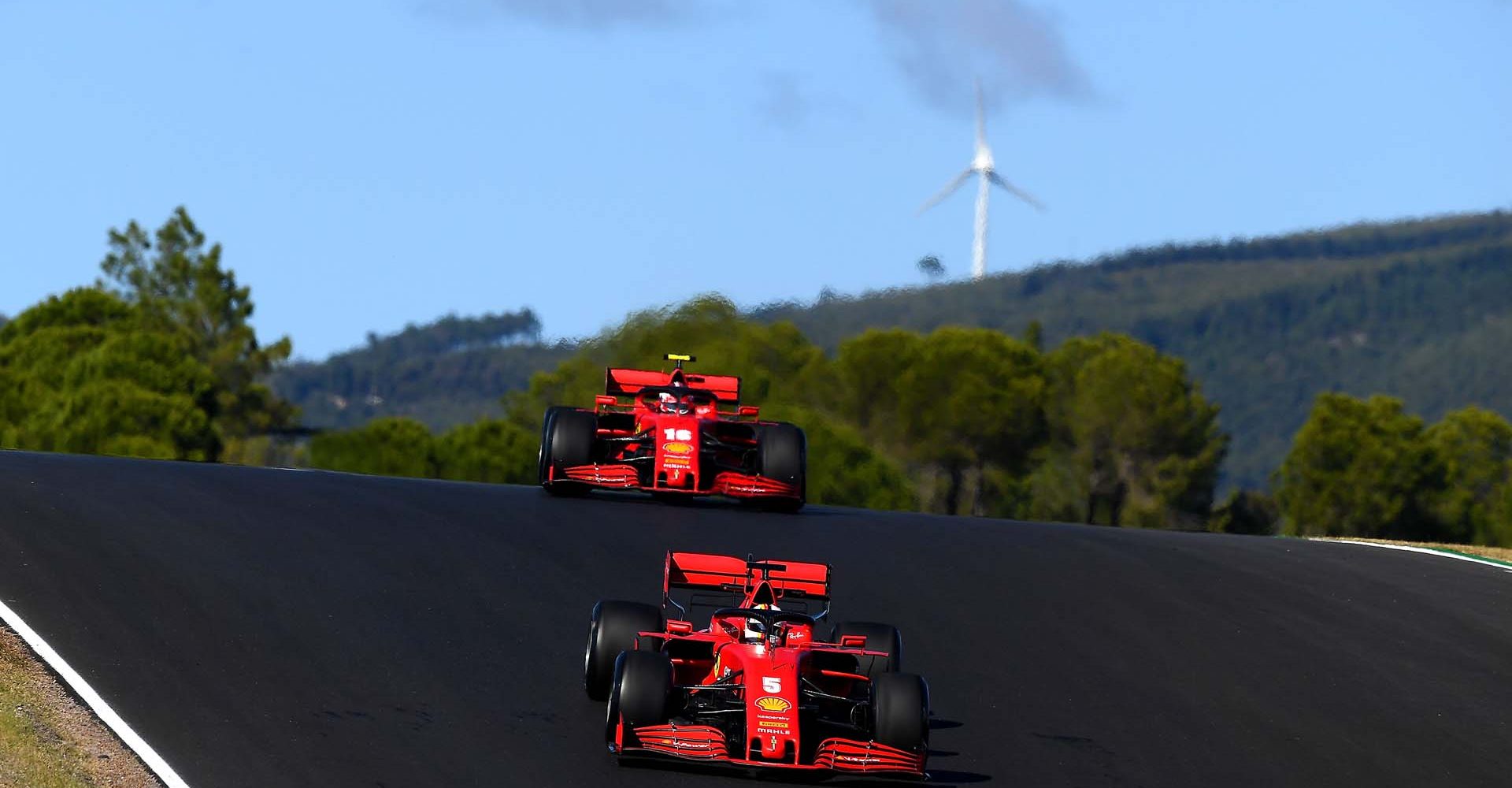 GP PORTOGALLO F1/2020 -  VENERDÌ 23/10/2020  
credit: @Scuderia Ferrari Press Office Charles Leclerc Sebastian Vettel Ferrari