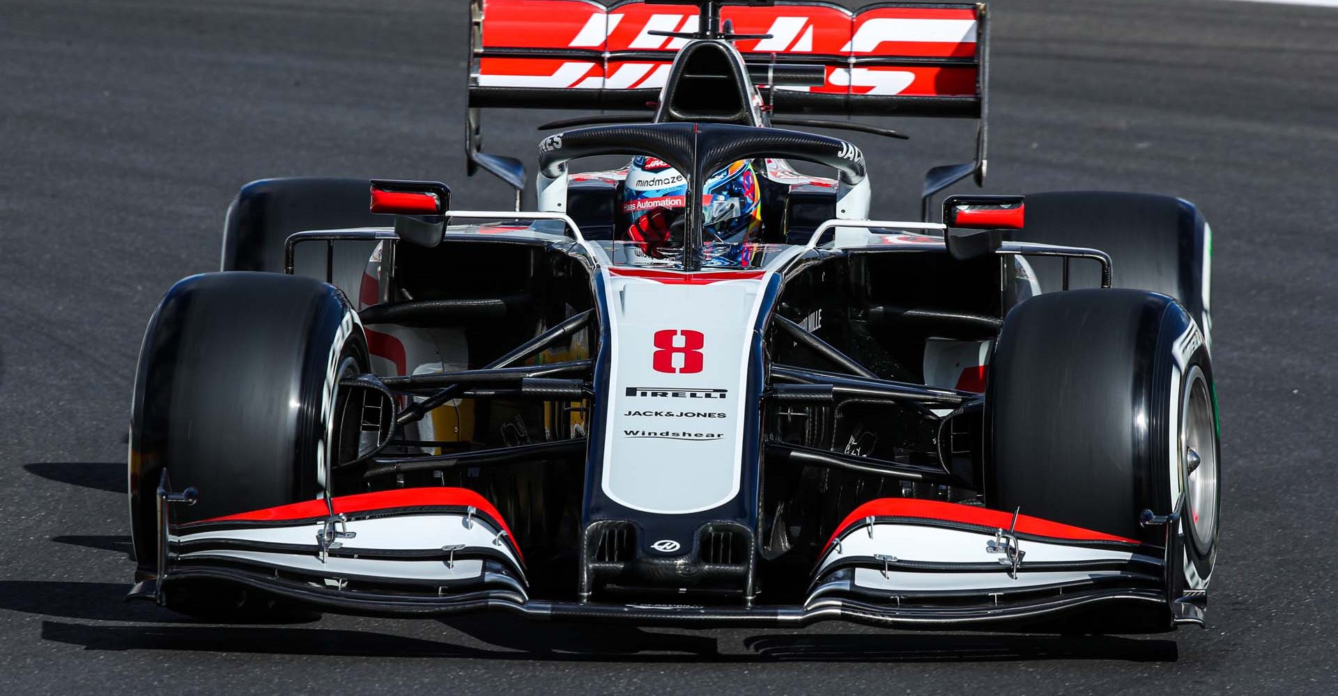 ALGARVE INTERNATIONAL CIRCUIT, PORTUGAL - OCTOBER 23: Romain Grosjean, Haas VF-20 during the Portuguese GP at Algarve International Circuit on Friday October 23, 2020, Portugal. (Photo by Charles Coates / LAT Images)