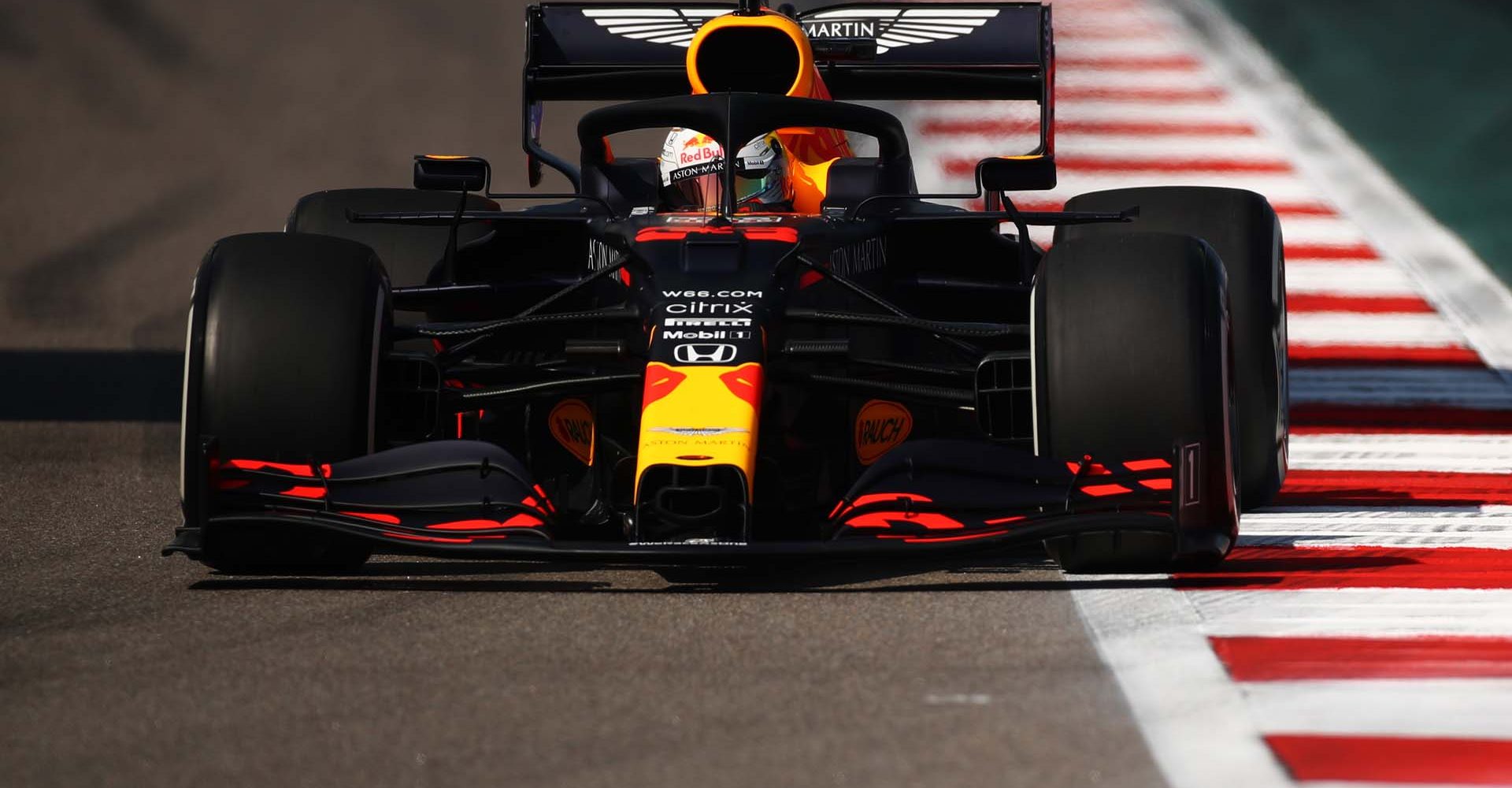 SOCHI, RUSSIA - SEPTEMBER 25: Max Verstappen of the Netherlands driving the (33) Aston Martin Red Bull Racing RB16 on track during practice ahead of the F1 Grand Prix of Russia at Sochi Autodrom on September 25, 2020 in Sochi, Russia. (Photo by Bryn Lennon/Getty Images)