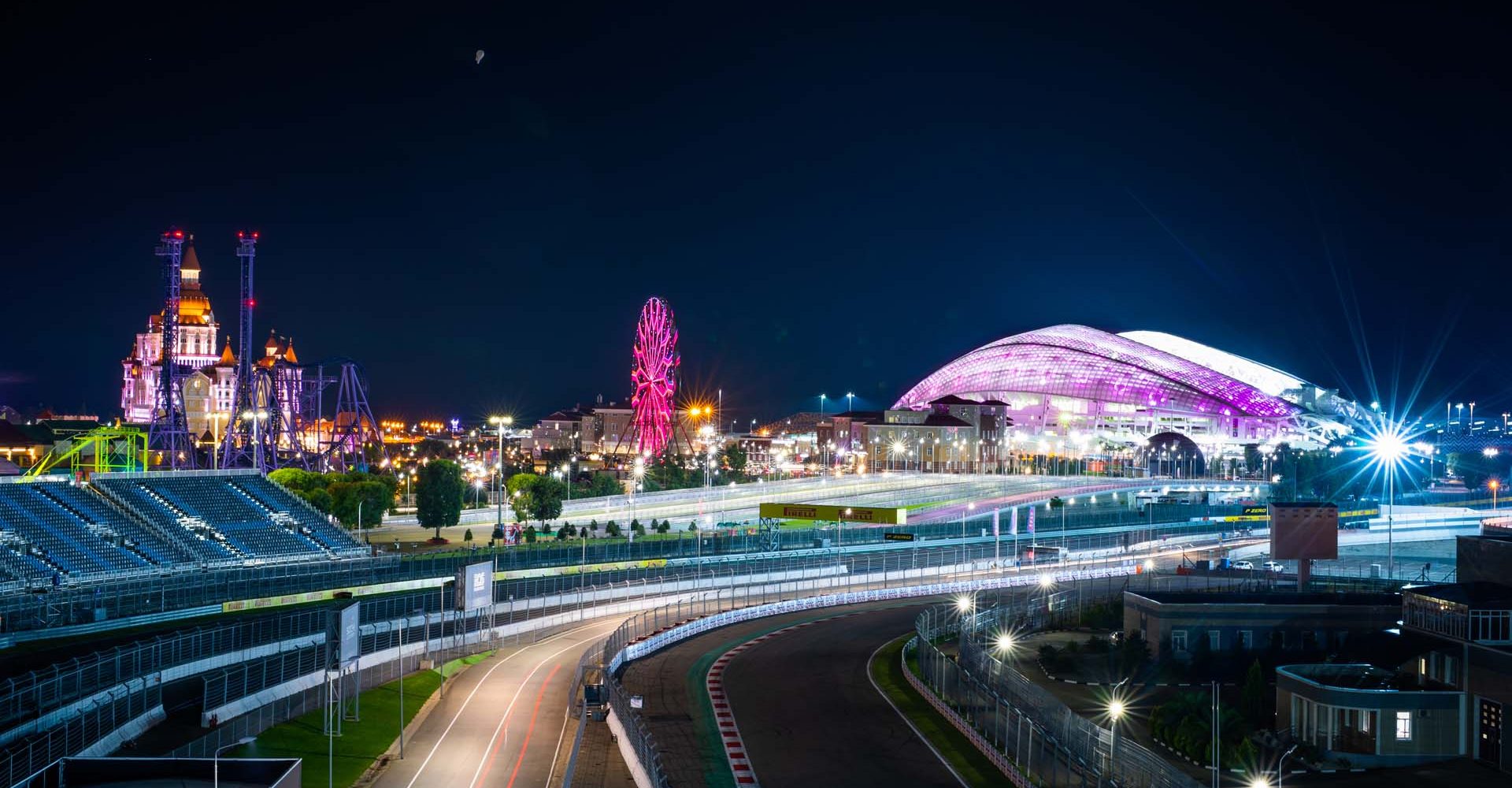 night ambiance track, piste, illustration during the Formula 1 VTB Russian Grand Prix 2020, from September 25 to 27, 2020 on the Sochi Autodrom, in Sochi, Russia - Photo Antonin Vincent / DPPI