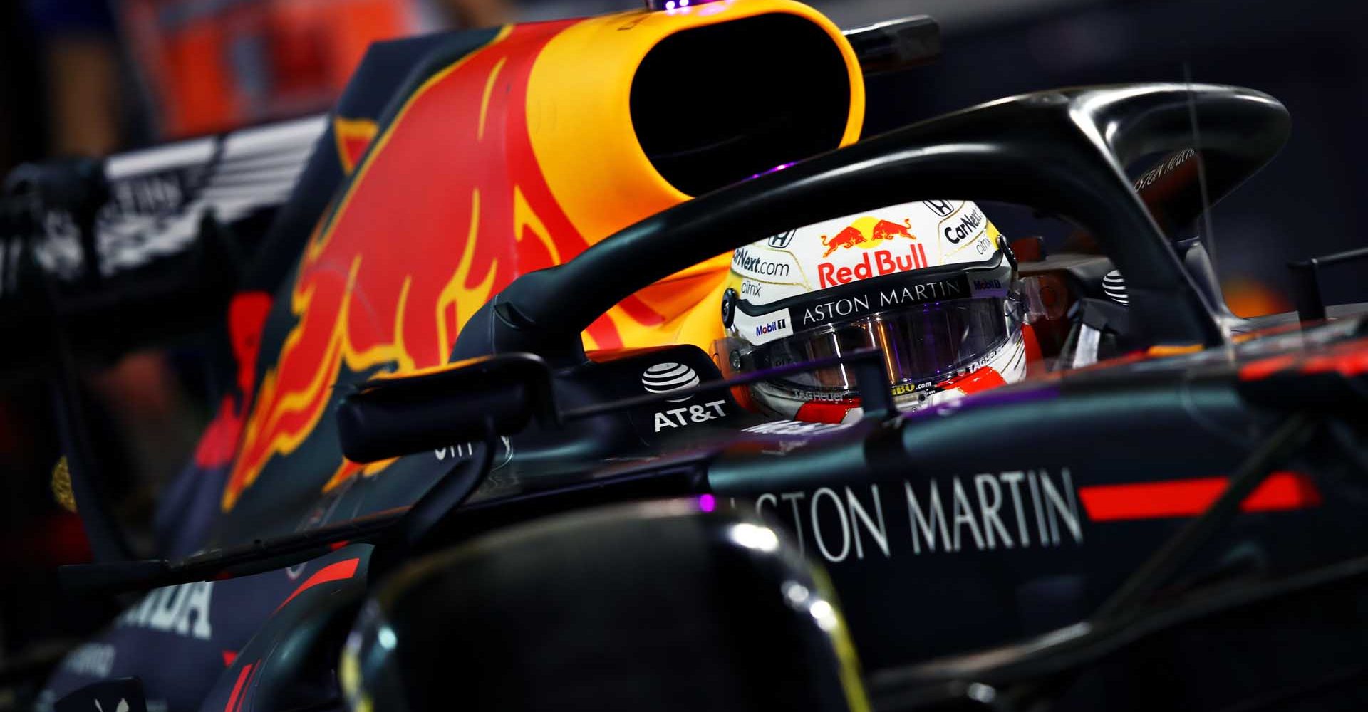 BAHRAIN, BAHRAIN - DECEMBER 05: Max Verstappen of Netherlands and Red Bull Racing leaves the garage during qualifying ahead of the F1 Grand Prix of Sakhir at Bahrain International Circuit on December 05, 2020 in Bahrain, Bahrain. (Photo by Mark Thompson/Getty Images)