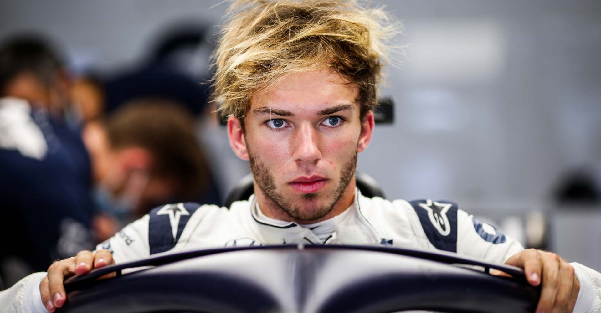 BARCELONA, SPAIN - AUGUST 15:Pierre Gasly of Scuderia AlphaTauri and France  during final practice for the F1 Grand Prix of Spain at Circuit de Barcelona-Catalunya on August 15, 2020 in Barcelona, Spain. (Photo by Peter Fox/Getty Images)