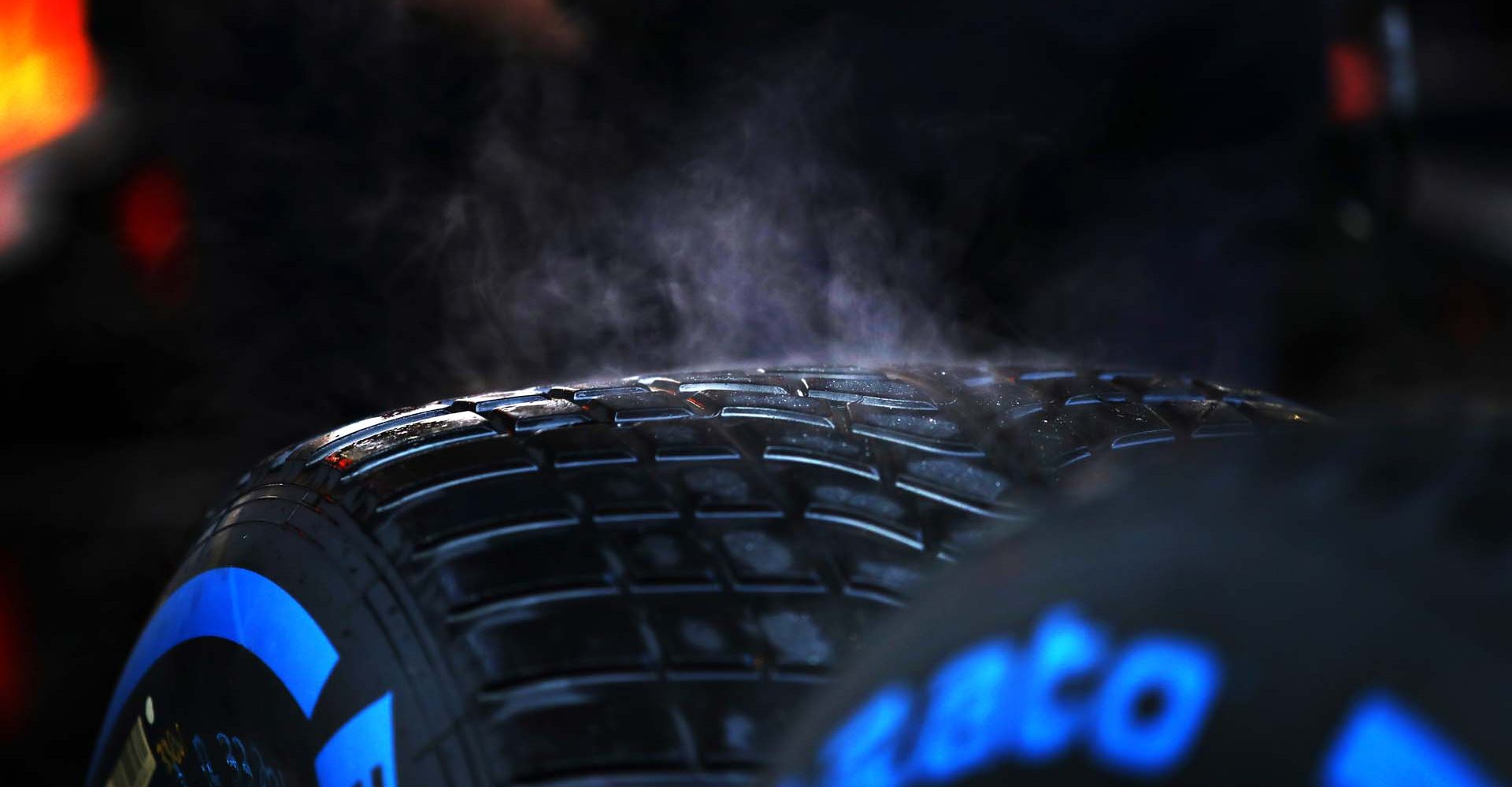 ISTANBUL, TURKEY - NOVEMBER 14: Smoke pours off wet tyres in the Red Bull Racing garage during qualifying ahead of the F1 Grand Prix of Turkey at Intercity Istanbul Park on November 14, 2020 in Istanbul, Turkey. (Photo by Bryn Lennon/Getty Images)