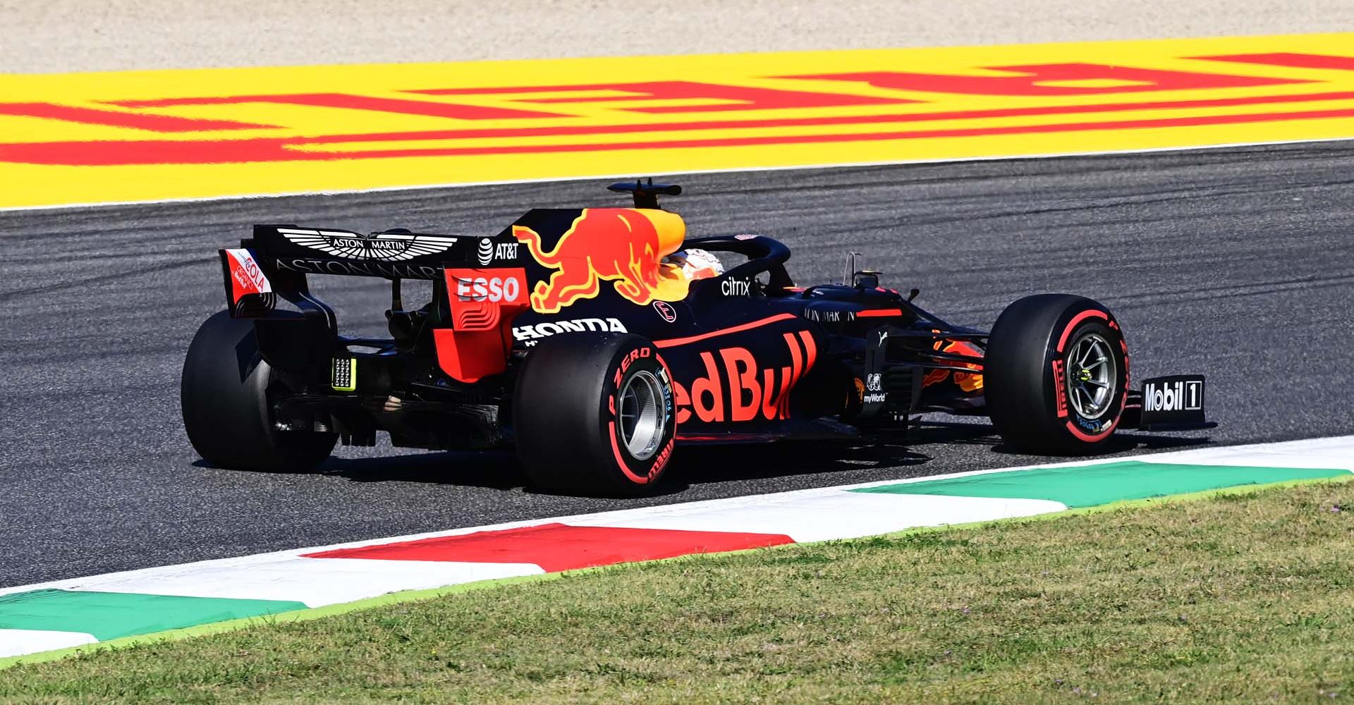 SCARPERIA, ITALY - SEPTEMBER 12: Max Verstappen of the Netherlands driving the (33) Aston Martin Red Bull Racing RB16 on track during qualifying for the F1 Grand Prix of Tuscany at Mugello Circuit on September 12, 2020 in Scarperia, Italy. (Photo by Miguel Medina - Pool/Getty Images)