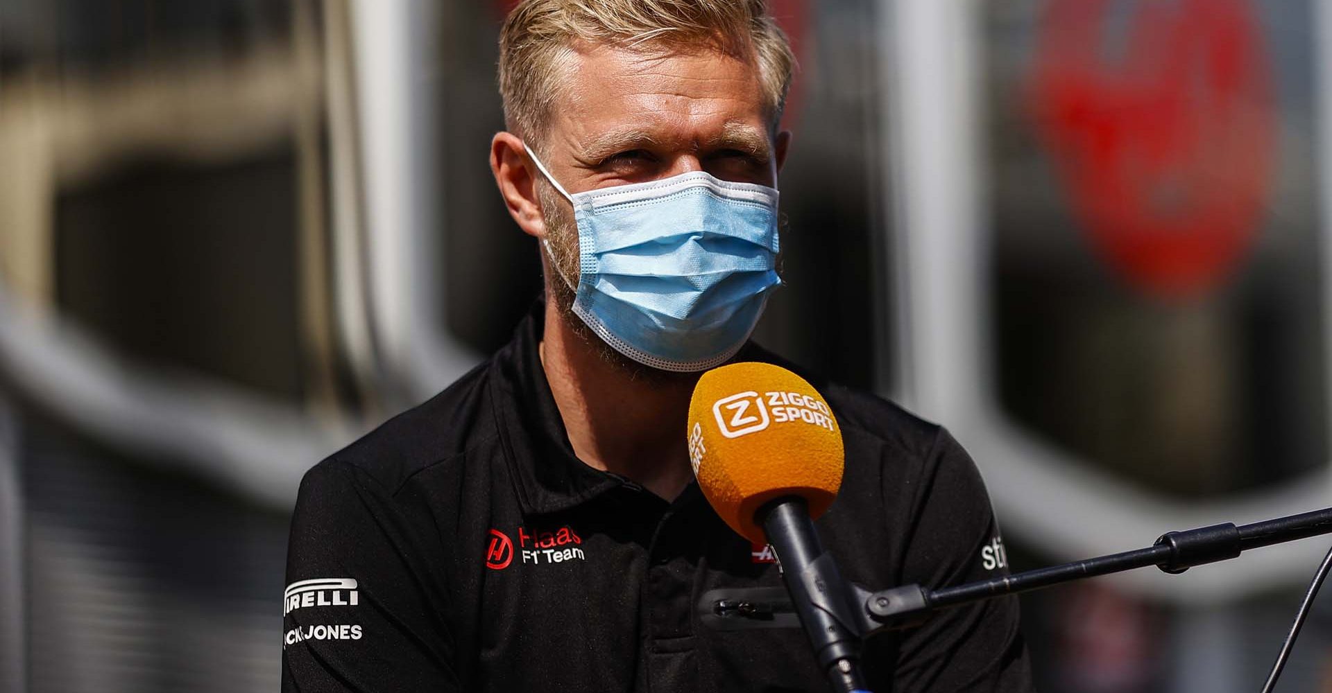 MUGELLO CIRCUIT, ITALY - SEPTEMBER 10: Kevin Magnussen, Haas F1 talks to the press during the Tuscany GP at Mugello Circuit on Thursday September 10, 2020, Italy. (Photo by Andy Hone / LAT Images)