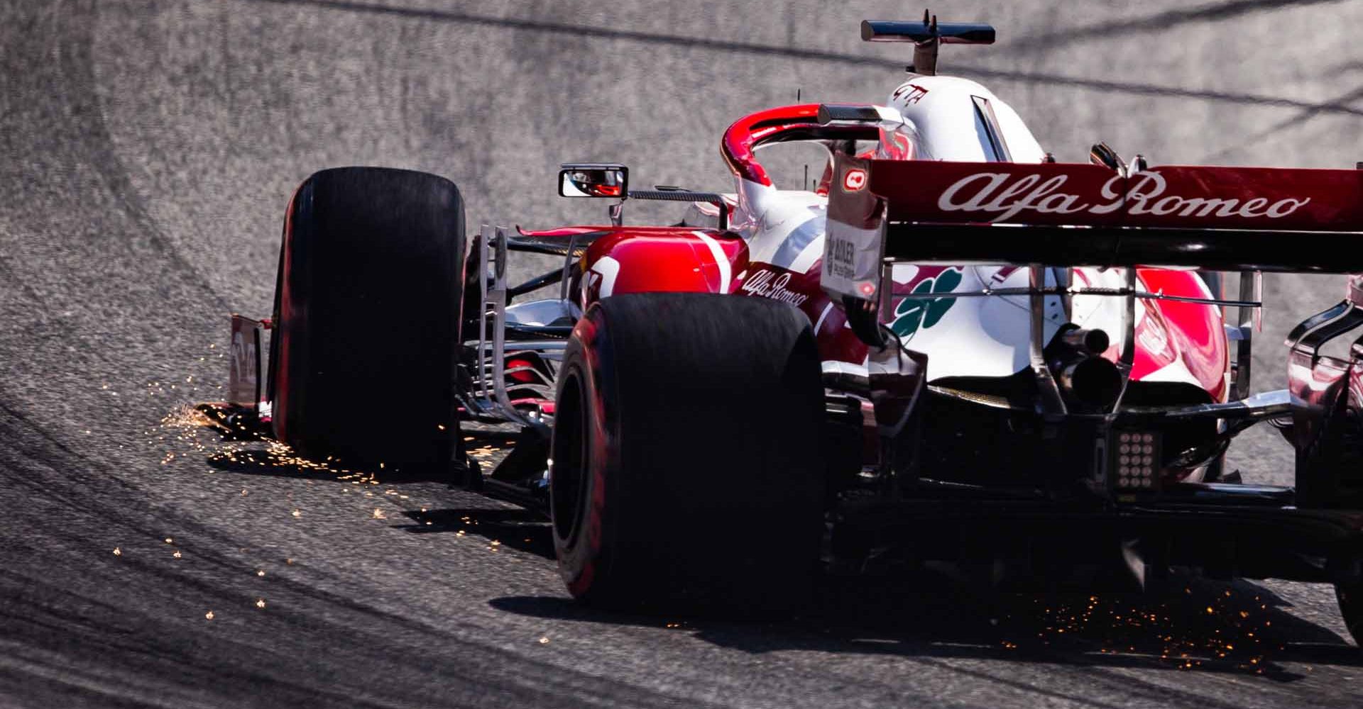 07 RAIKKONEN Kimi Räikkönen (fin), Alfa Romeo Racing ORLEN C41, action sparks during the Formula 1 Grosser Preis Von Osterreich 2021, 2021 Austrian Grand Prix, 9th round of the 2021 FIA Formula One World Championship from July 2 to 4, 2021 on the Red Bull Ring, in Spielberg, Austria - Photo Joao Filipe / DPPI