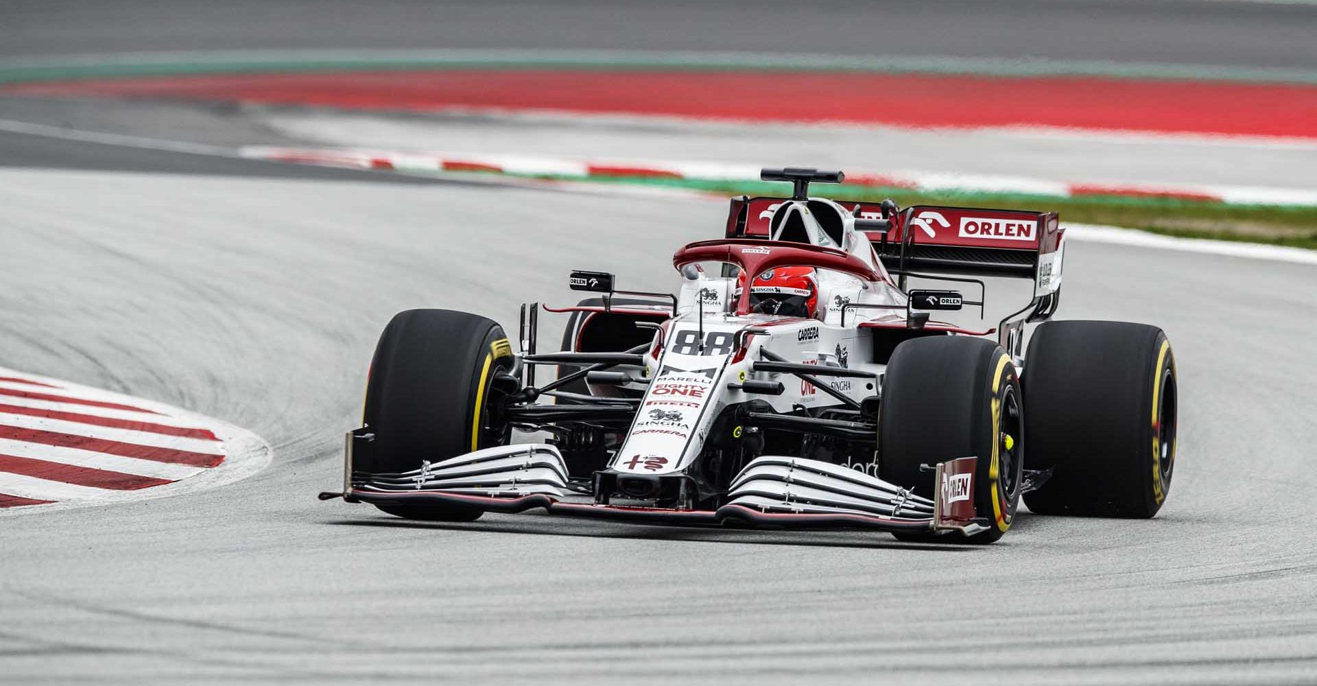 88 KUBICA Robert (pol) Alfa Romeo Racing C41, action during its shakedown priori to the 2021 F1 world championship on february 26th 2021 at Catalunya Circuit, Barcelona, Spain - Photo Xavi Bonilla / DPPI