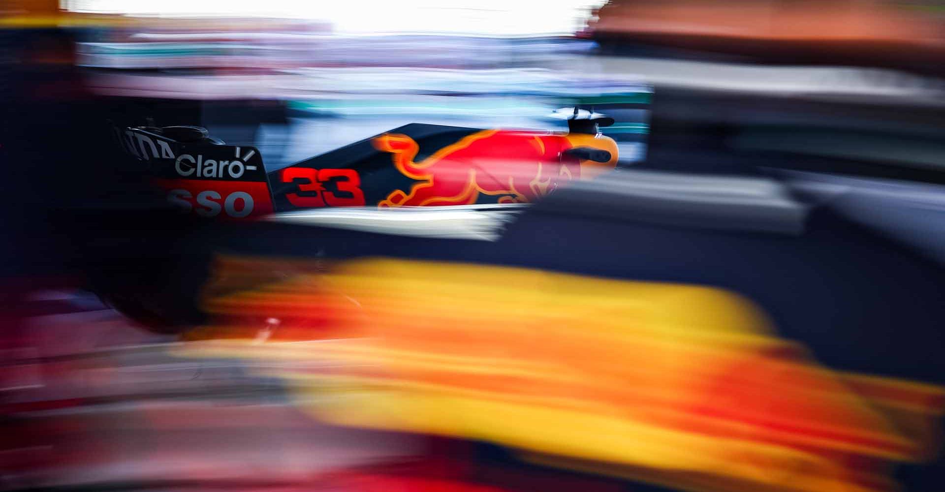 ABU DHABI, UNITED ARAB EMIRATES - DECEMBER 10: Max Verstappen of the Netherlands driving the (33) Red Bull Racing RB16B Honda leaves the garage during practice ahead of the F1 Grand Prix of Abu Dhabi at Yas Marina Circuit on December 10, 2021 in Abu Dhabi, United Arab Emirates. (Photo by Mark Thompson/Getty Images)