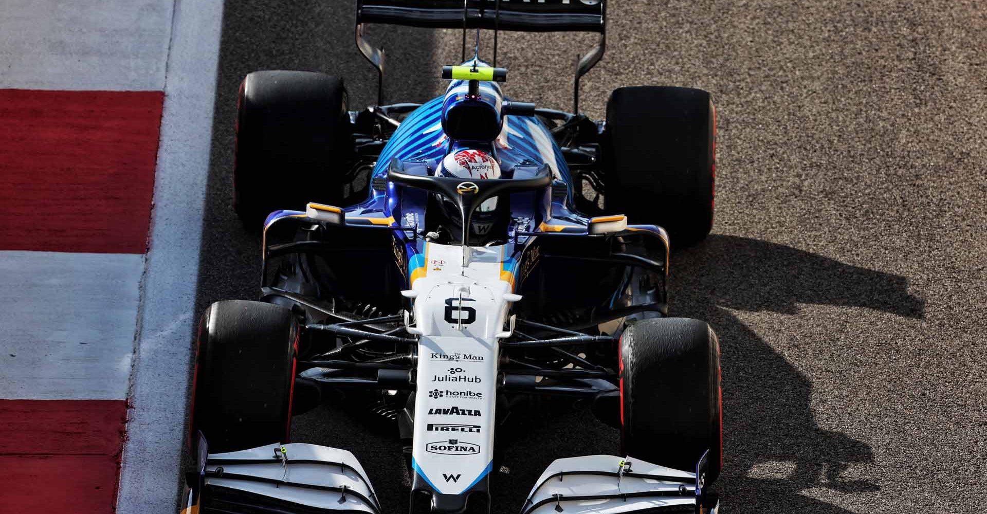 Nicholas Latifi (CDN) Williams Racing FW43B.
Abu Dhabi Grand Prix, Friday 10th December 2021. Yas Marina Circuit, Abu Dhabi, UAE.