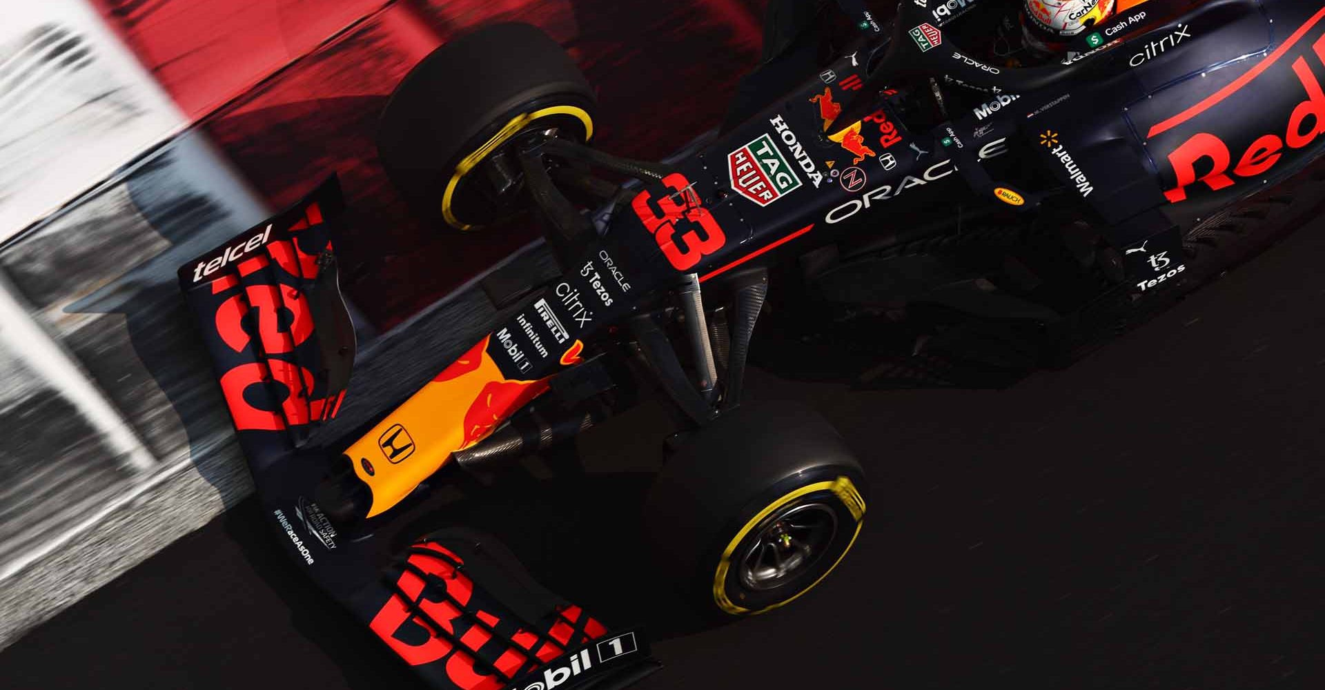 ABU DHABI, UNITED ARAB EMIRATES - DECEMBER 11: Max Verstappen of Netherlands and Red Bull Racing during final practice ahead of the F1 Grand Prix of Abu Dhabi at Yas Marina Circuit on December 11, 2021 in Abu Dhabi, United Arab Emirates. (Photo by Mark Thompson/Getty Images)