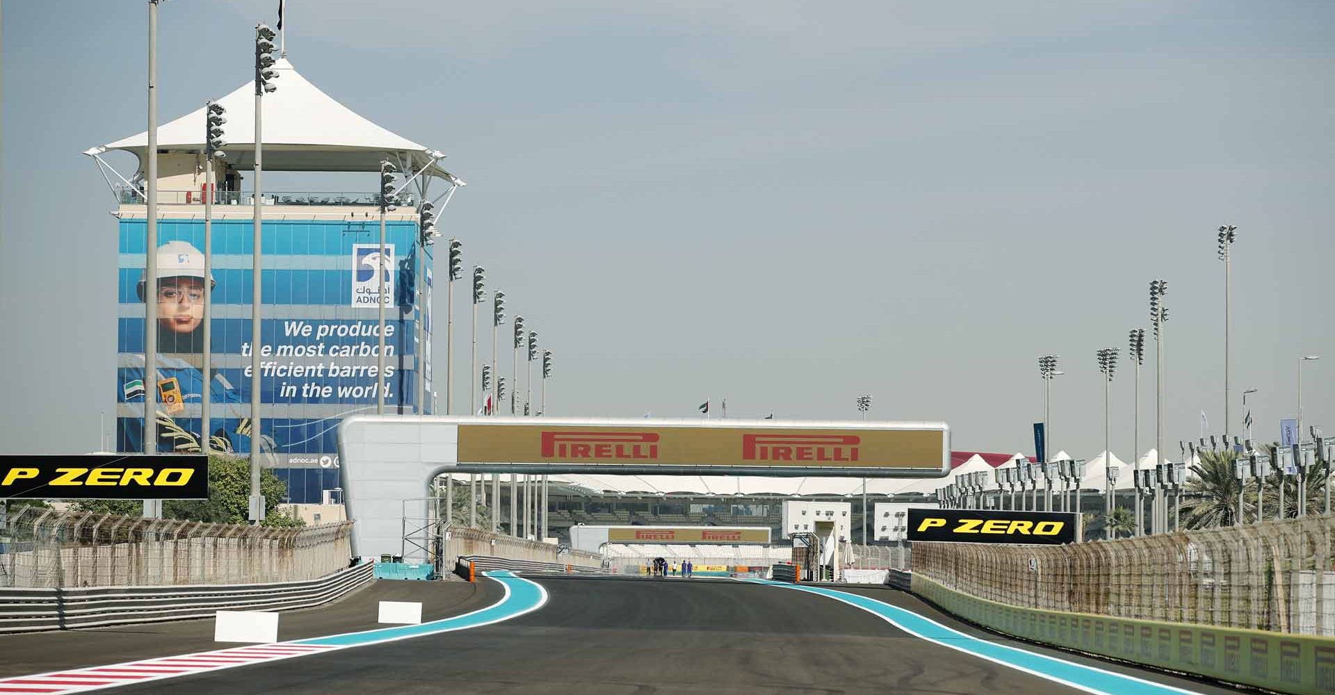 YAS MARINA CIRCUIT, UNITED ARAB EMIRATES - DECEMBER 09: Pirelli signage during the Abu Dhabi GP at Yas Marina Circuit on Thursday December 09, 2021 in Abu Dhabi, United Arab Emirates. (Photo by Zak Mauger / LAT Images)