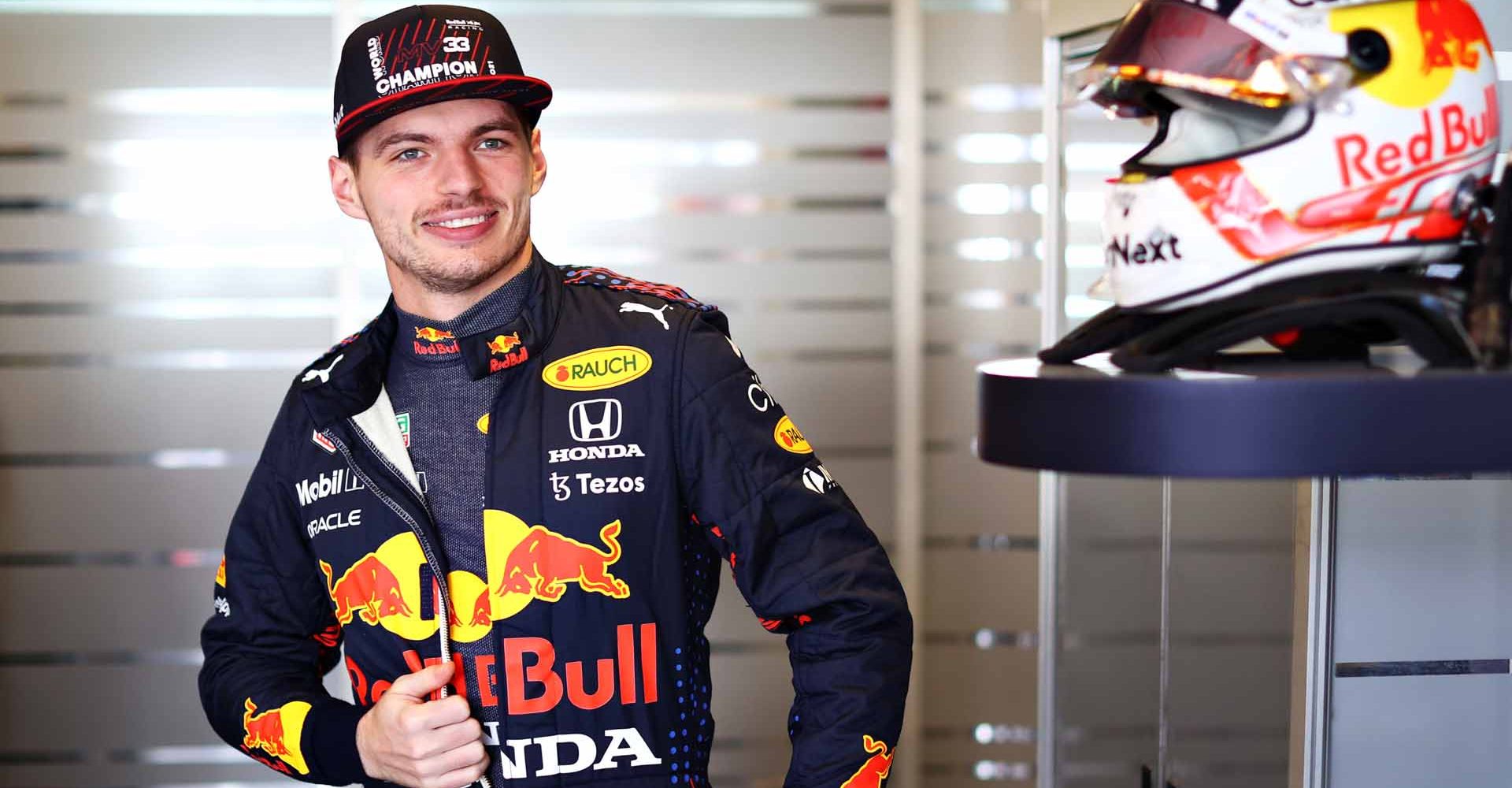 ABU DHABI, UNITED ARAB EMIRATES - DECEMBER 14: Max Verstappen of Netherlands and Red Bull Racing prepares to drive in the garage during Formula 1 testing at Yas Marina Circuit on December 14, 2021 in Abu Dhabi, United Arab Emirates. (Photo by Clive Rose/Getty Images)