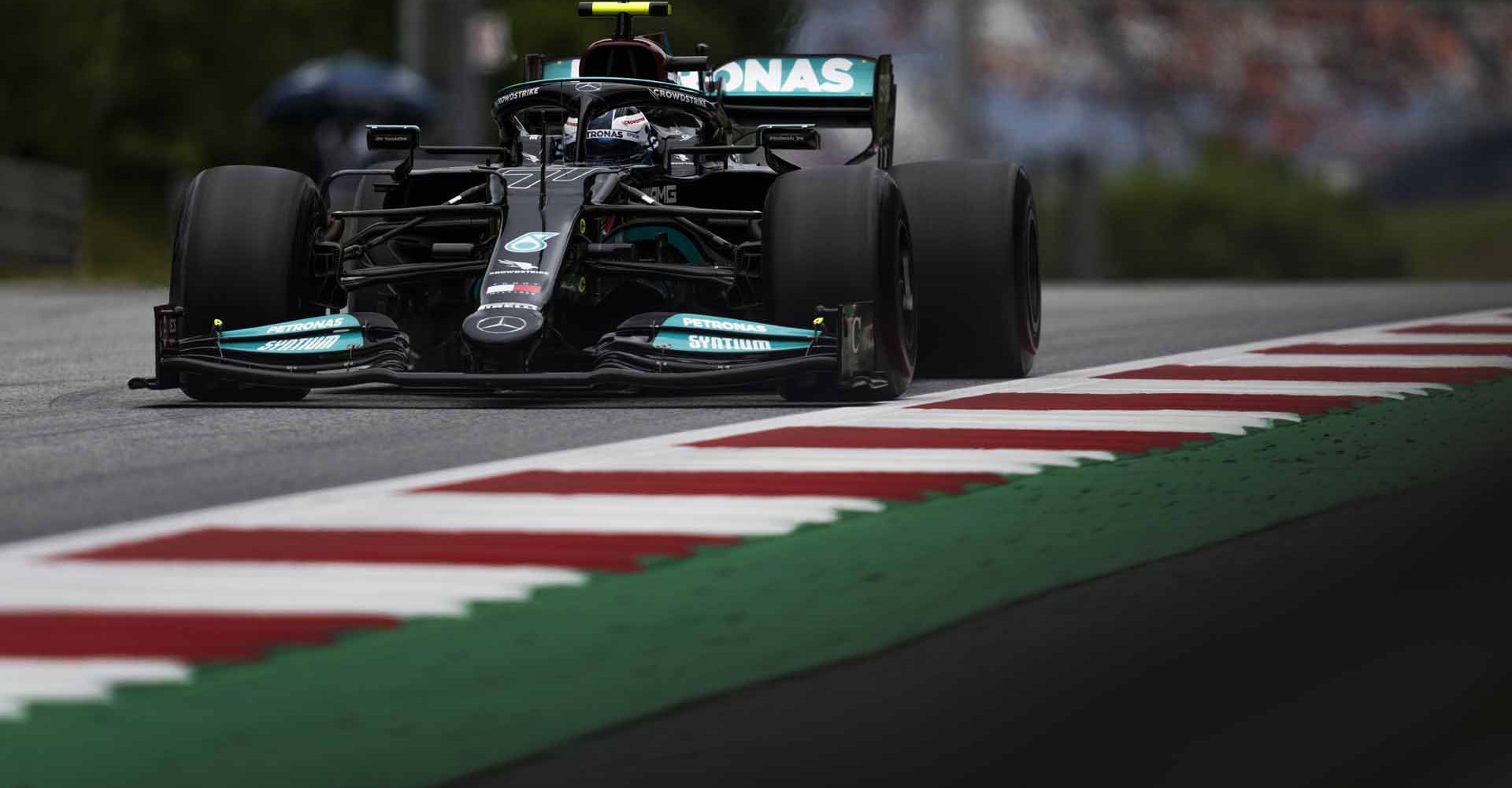 Valtteri Bottas races during the FIA Formula One World Championship 2021 in Spielberg, Austria on July 2, 2021