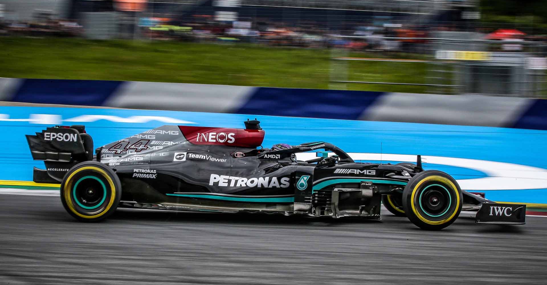 SPIELBERG,AUSTRIA,02.JUL.21 - MOTORSPORTS, FORMULA 1 - Grand Prix of Austria, Red Bull Ring, free practice. Image shows Lewis Hamilton (GBR/ Mercedes).
Photo: GEPA pictures/ Manfred Binder