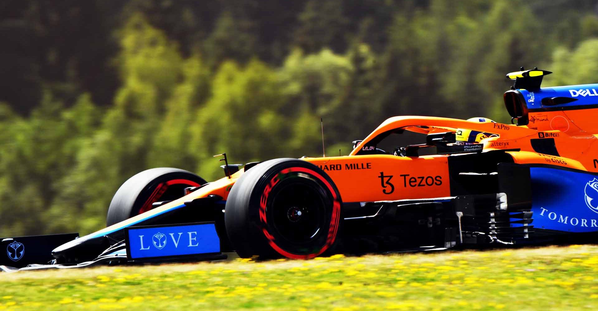 RED BULL RING, AUSTRIA - JULY 03: Lando Norris, McLaren MCL35M during the Austrian GP at Red Bull Ring on Saturday July 03, 2021 in Spielberg, Austria. (Photo by Mark Sutton / LAT Images)