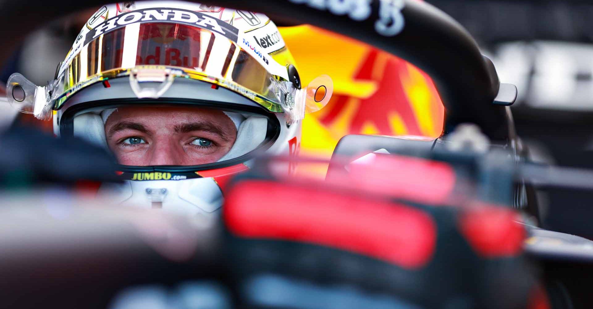 BAKU, AZERBAIJAN - JUNE 04: Max Verstappen of Netherlands and Red Bull Racing prepares to drive in the garage during practice ahead of the F1 Grand Prix of Azerbaijan at Baku City Circuit on June 04, 2021 in Baku, Azerbaijan. (Photo by Mark Thompson/Getty Images)