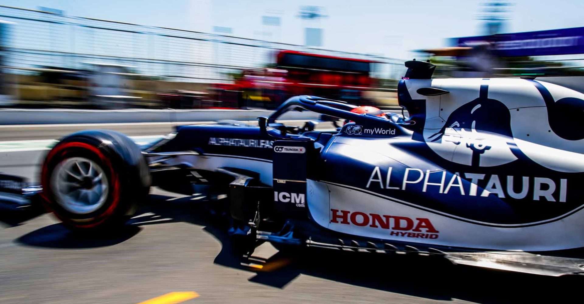 BAKU, AZERBAIJAN - JUNE 05: Yuki Tsunoda of Scuderia AlphaTauri and Japan  during qualifying ahead of the F1 Grand Prix of Azerbaijan at Baku City Circuit on June 05, 2021 in Baku, Azerbaijan. (Photo by Peter Fox/Getty Images)