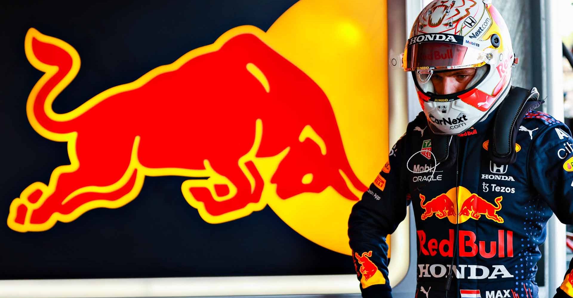 BAKU, AZERBAIJAN - JUNE 05: Max Verstappen of Netherlands and Red Bull Racing prepares to drive in the garage during qualifying ahead of the F1 Grand Prix of Azerbaijan at Baku City Circuit on June 05, 2021 in Baku, Azerbaijan. (Photo by Mark Thompson/Getty Images)