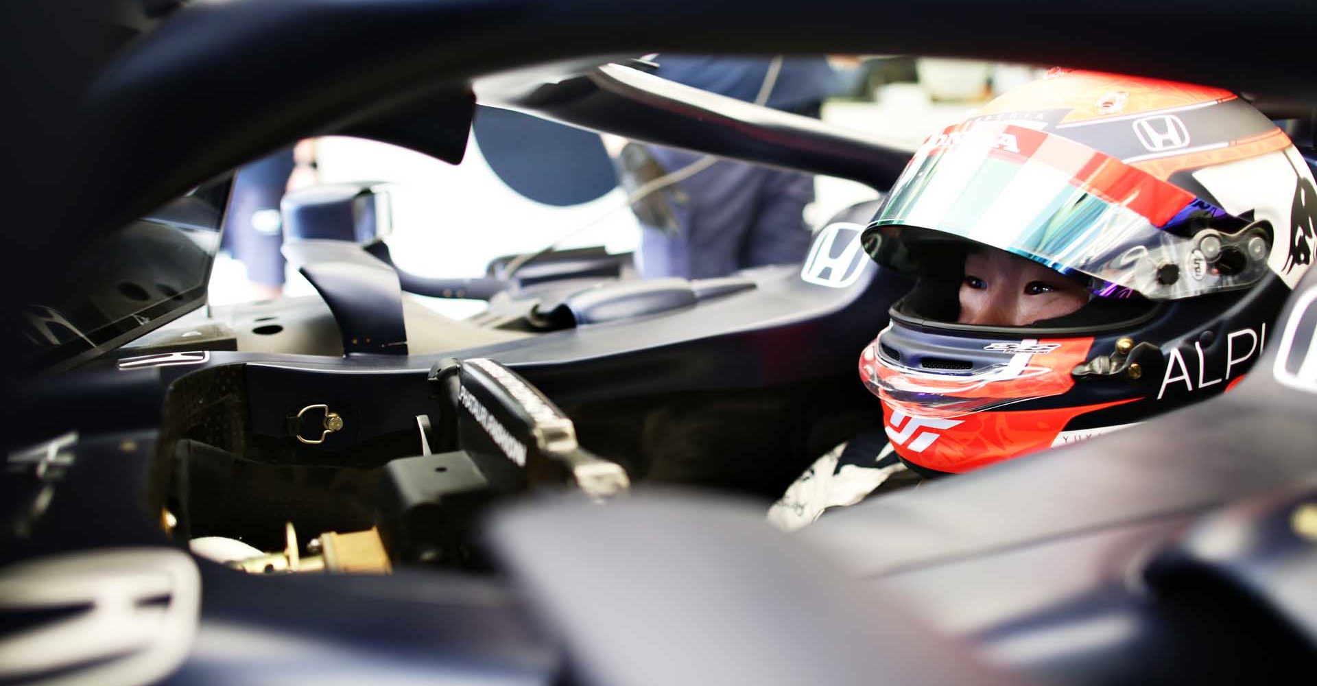 BAHRAIN, BAHRAIN - MARCH 26: Yuki Tsunoda of Japan and Scuderia AlphaTauri prepares to drive during practice ahead of the F1 Grand Prix of Bahrain at Bahrain International Circuit on March 26, 2021 in Bahrain, Bahrain. (Photo by Peter Fox/Getty Images)