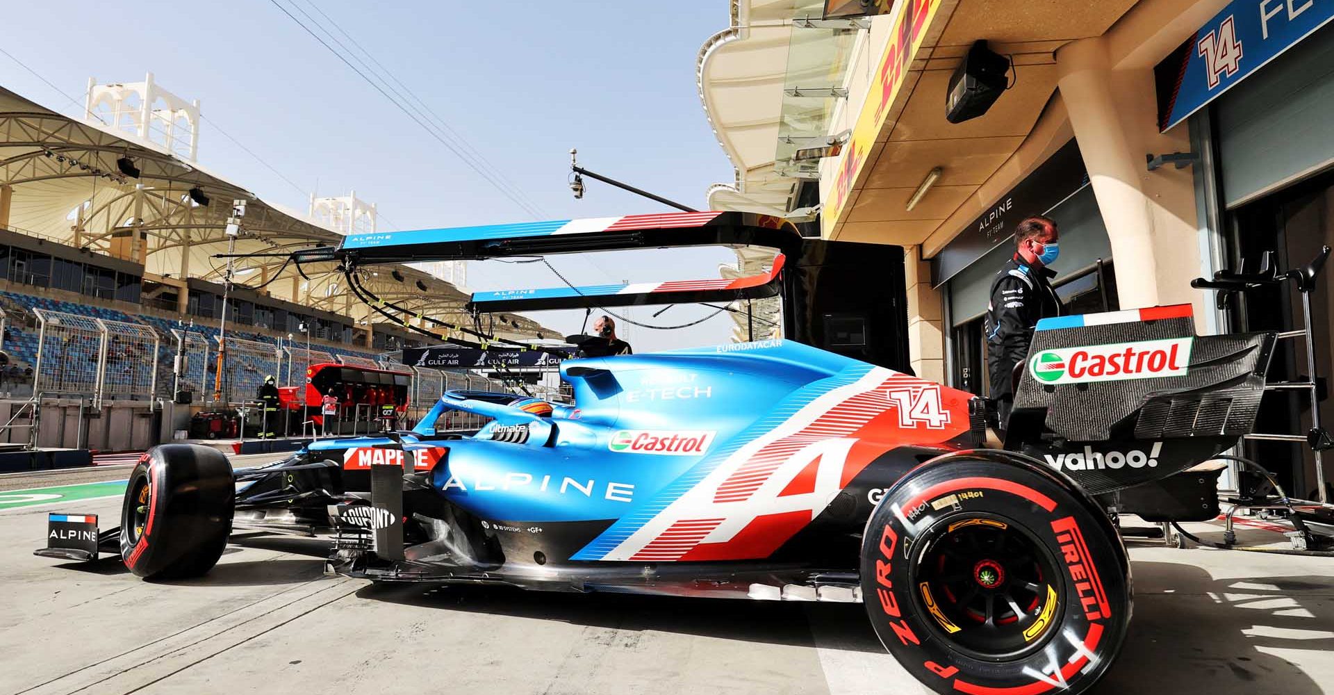 Fernando Alonso (ESP) Alpine F1 Team A521.
Bahrain Grand Prix, Friday 26th March 2021. Sakhir, Bahrain.