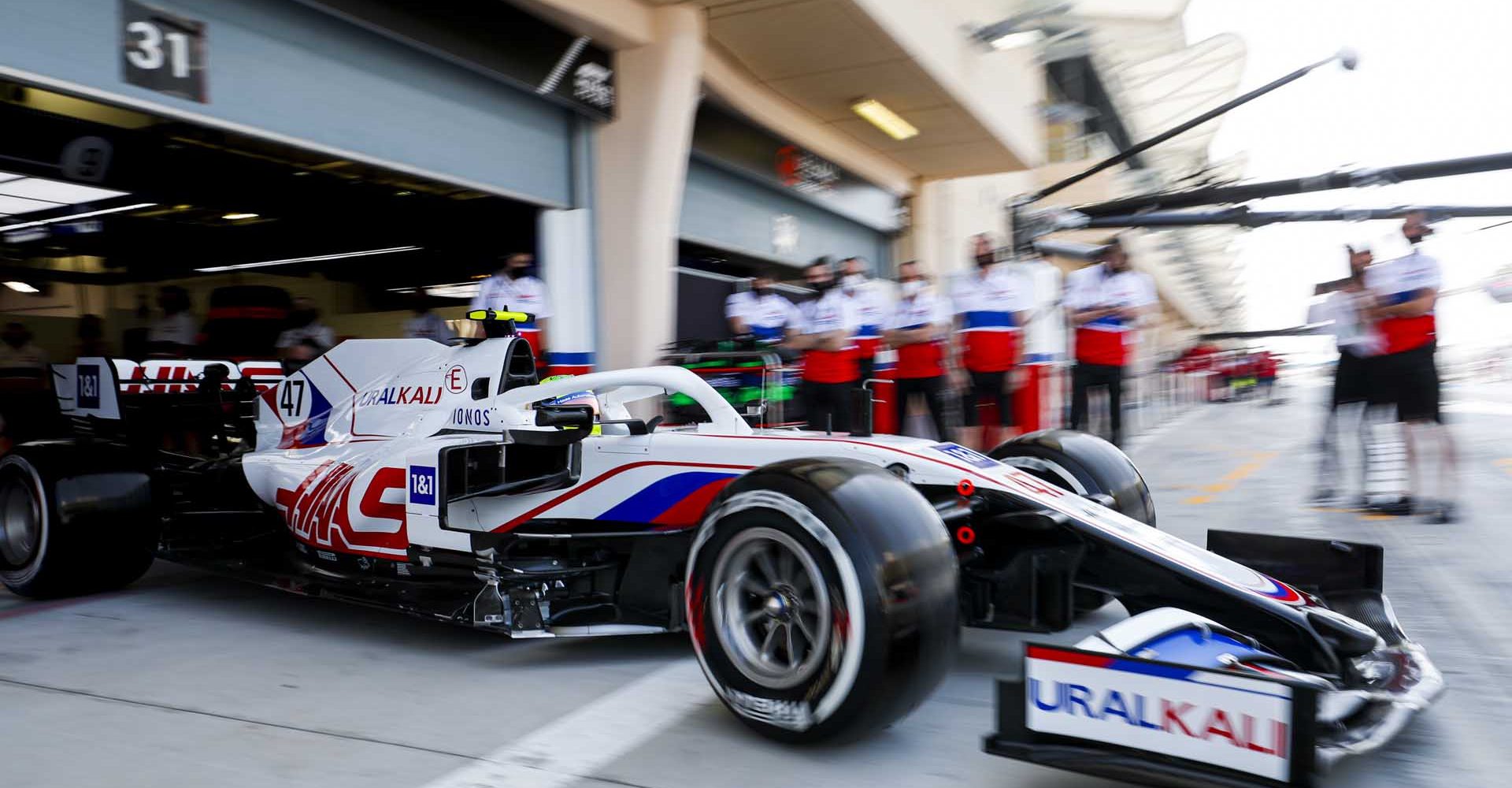 BAHRAIN INTERNATIONAL CIRCUIT, BAHRAIN - MARCH 12: Mick Schumacher, Haas VF-21 during the Bahrain March testing at Bahrain International Circuit on Friday March 12, 2021 in Sakhir, Bahrain. (Photo by Sam Bloxham / LAT Images)