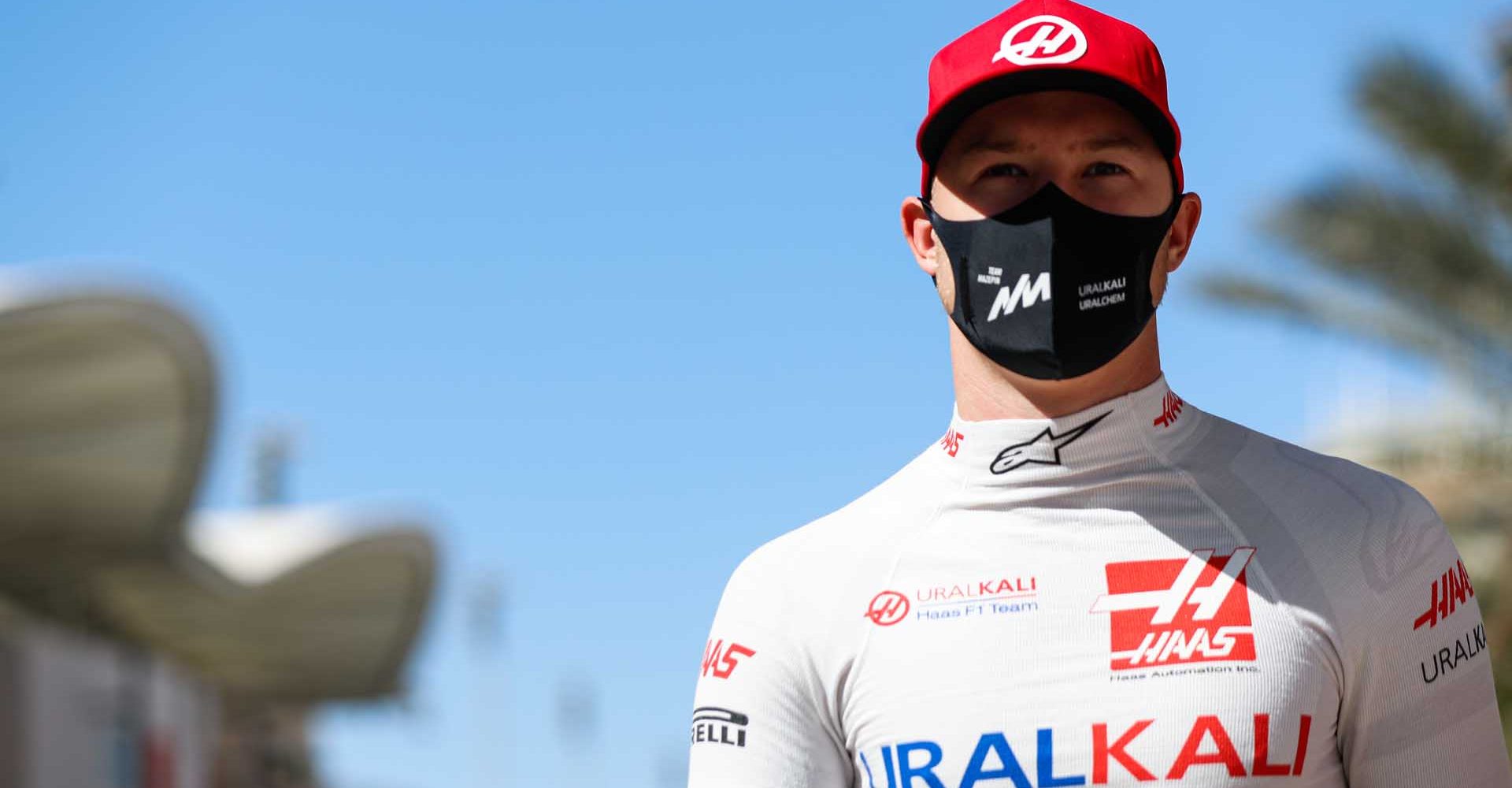 BAHRAIN INTERNATIONAL CIRCUIT, BAHRAIN - MARCH 14: Nikita Mazepin, Haas F1 during the Bahrain March testing at Bahrain International Circuit on Sunday March 14, 2021 in Sakhir, Bahrain. (Photo by Sam Bloxham / LAT Images)